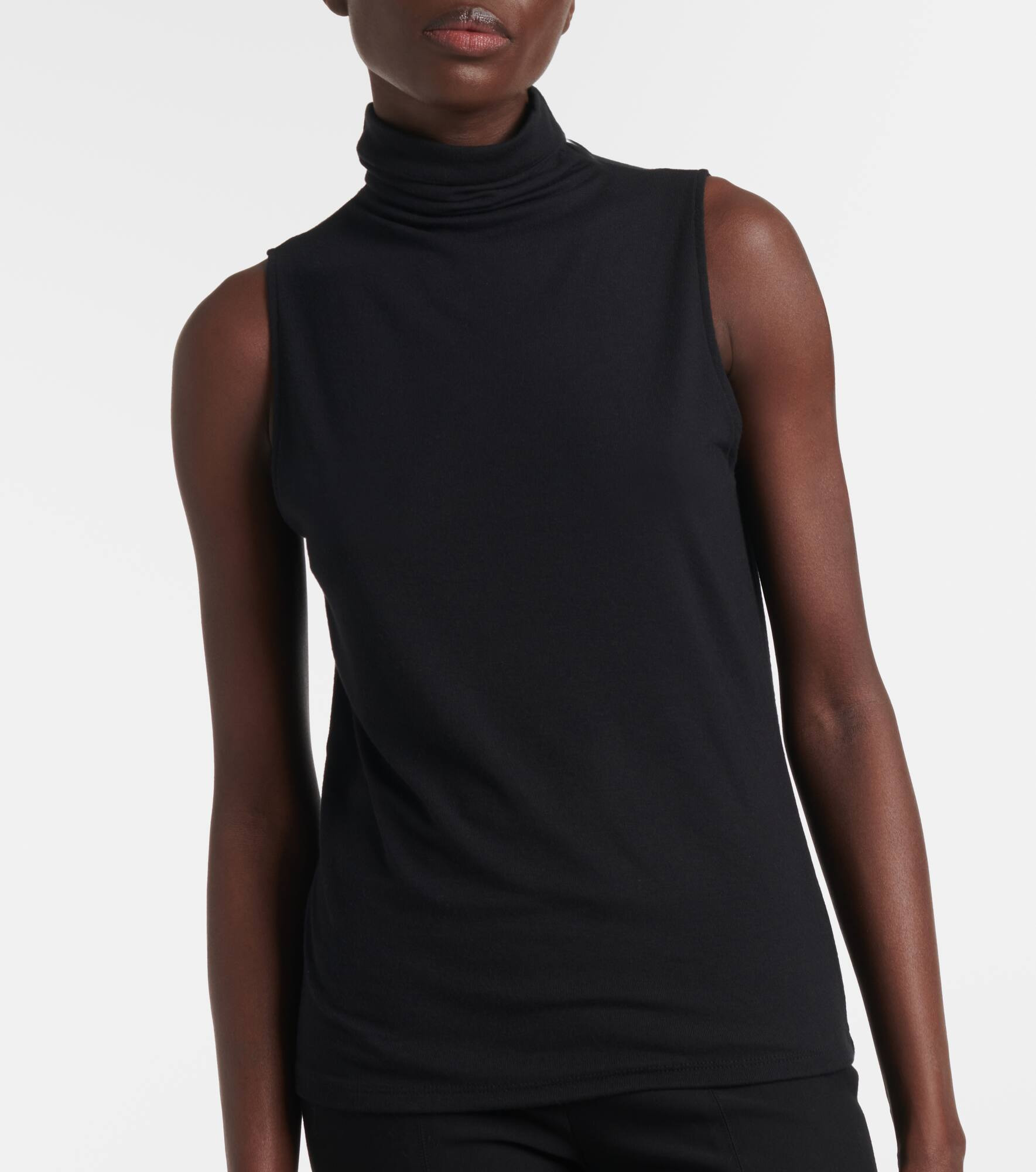 Sleeveless jersey top - 5