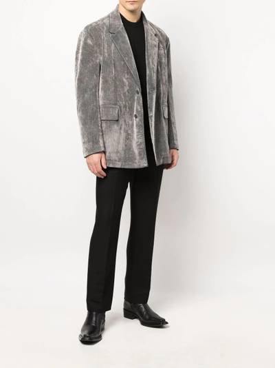 Diesel acid-wash denim blazer outlook