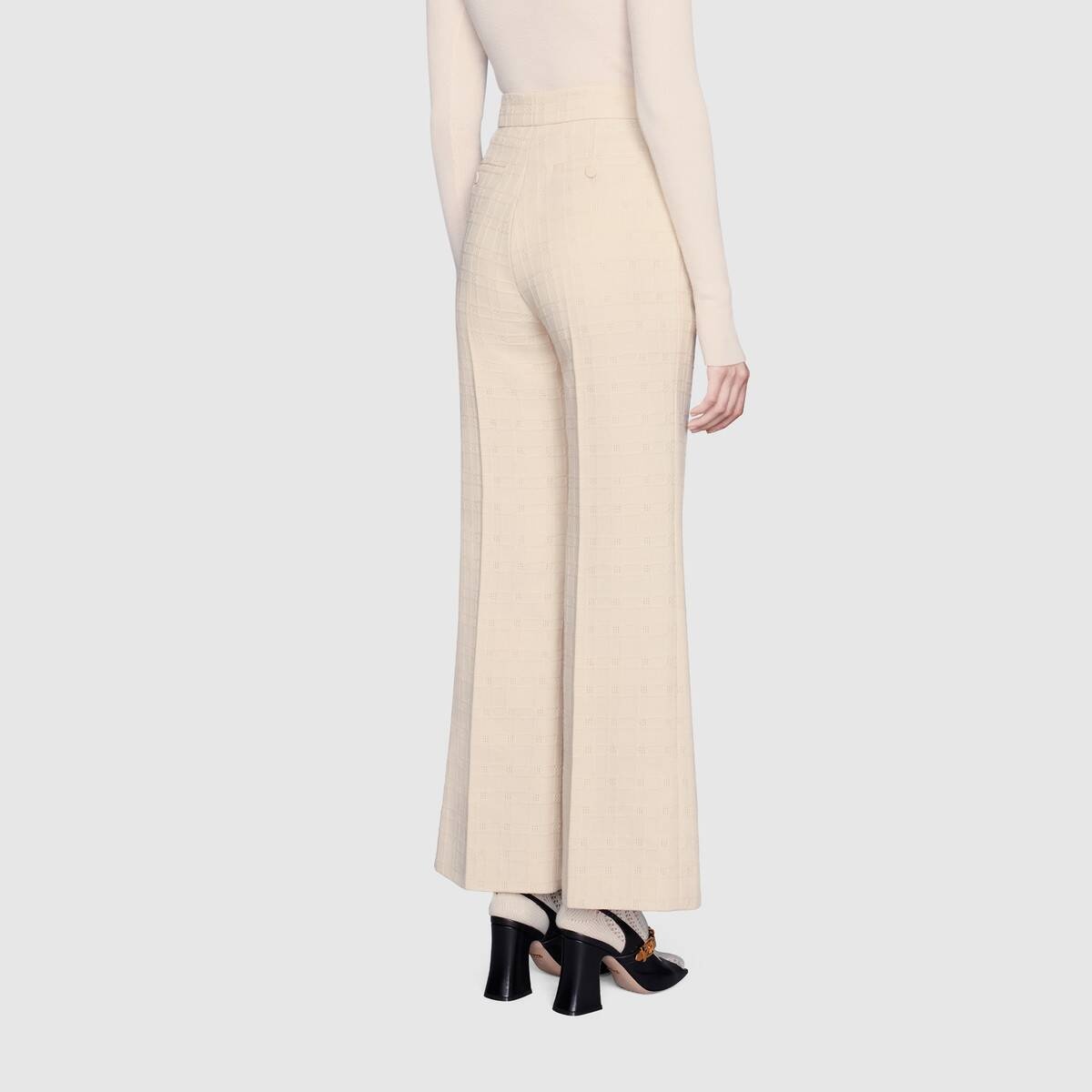 Wide tweed pant - 4