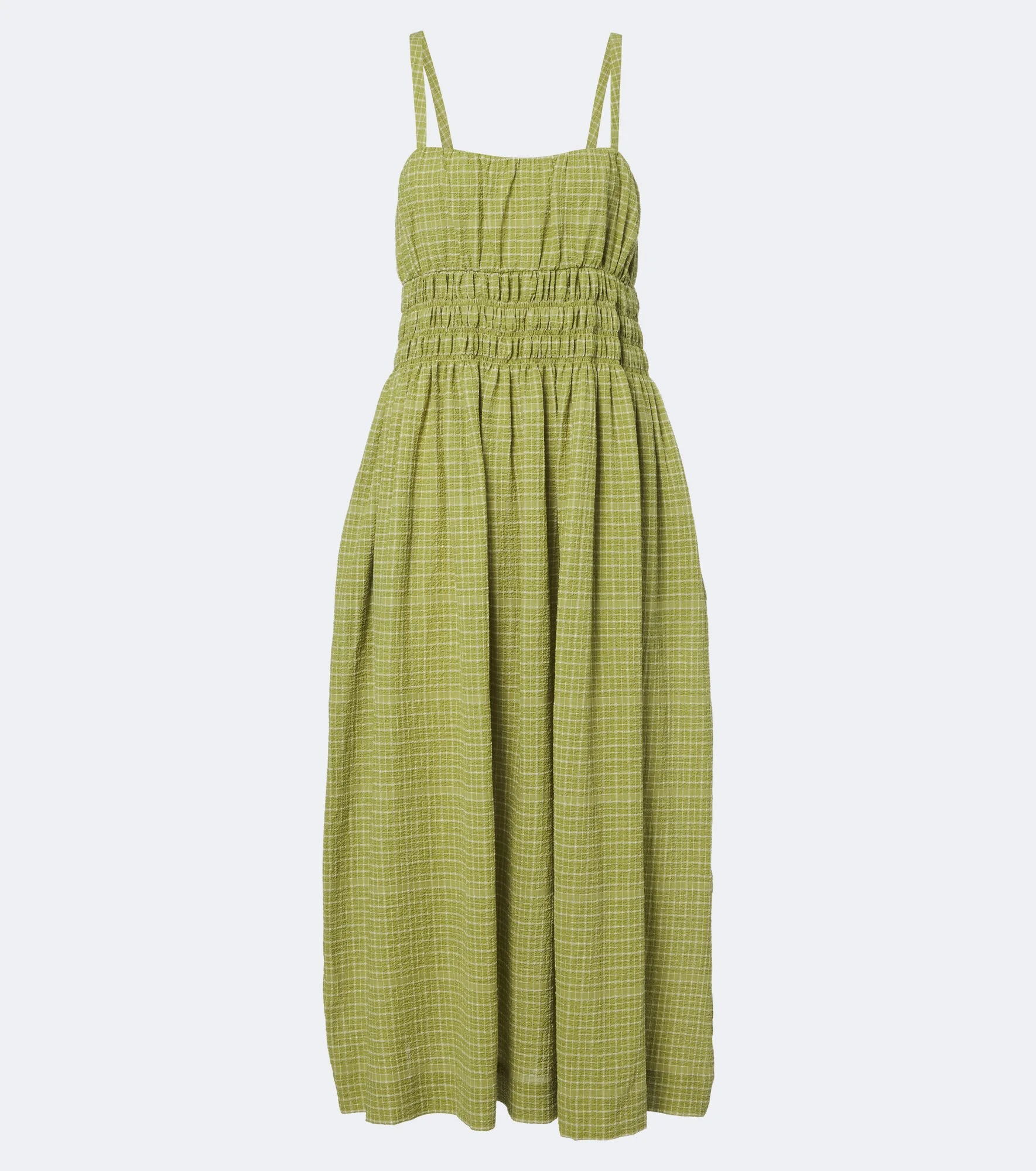 Verona checked cotton midi dress - 1