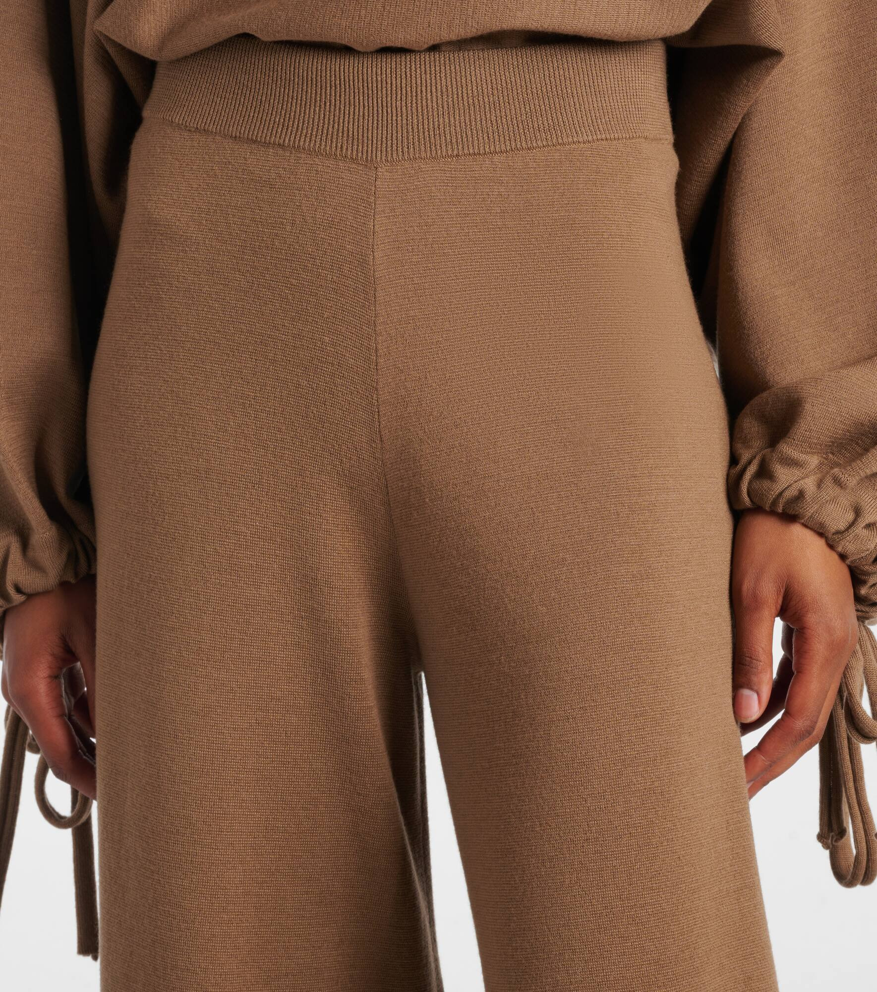 Wool wide-leg pants - 4