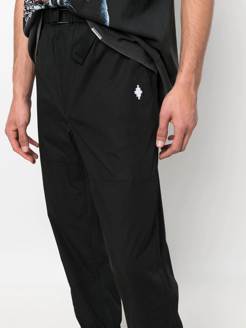 canvas tapered-leg trousers - 5