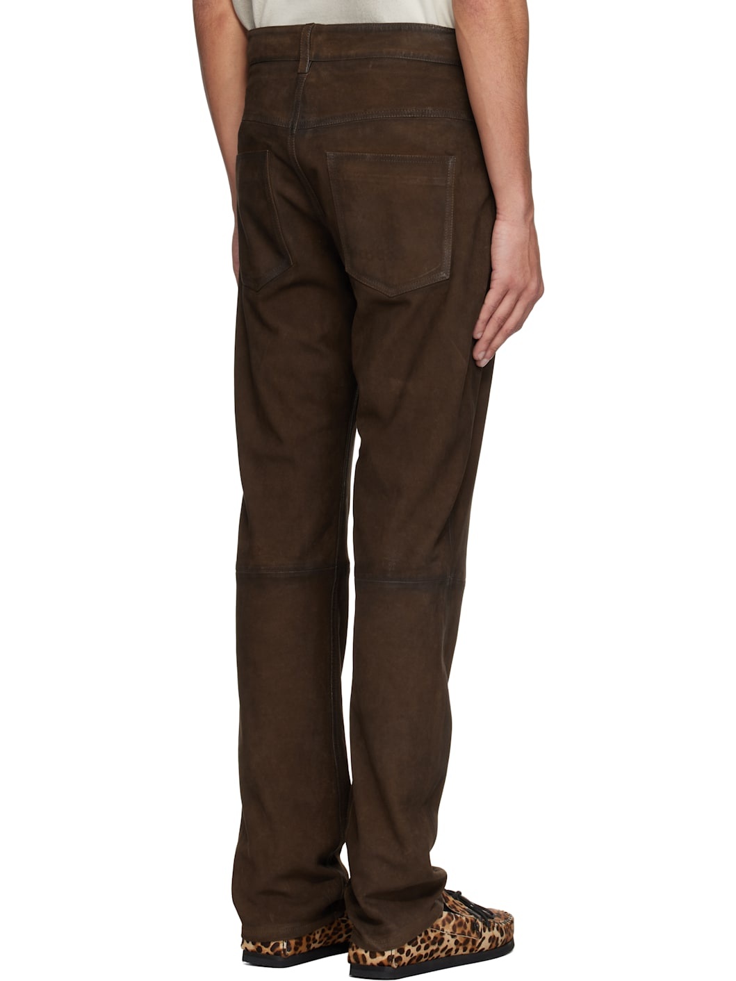 Brown Lewys Suede Trousers - 3