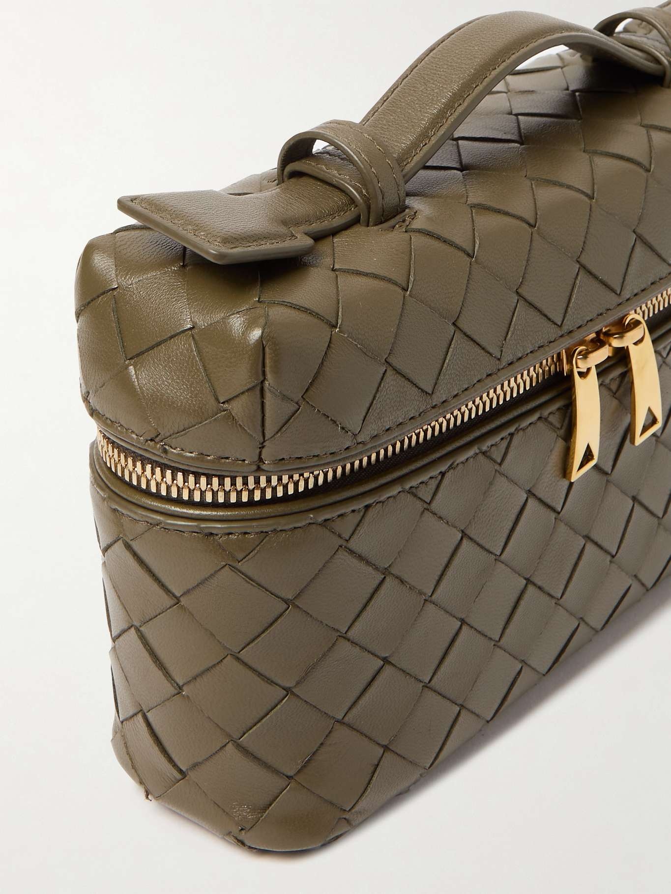 Bang Bang Vanity intrecciato leather tote Green - 4