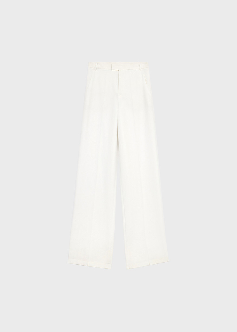 WIDE-LEG PANTS IN GABARDINE 1