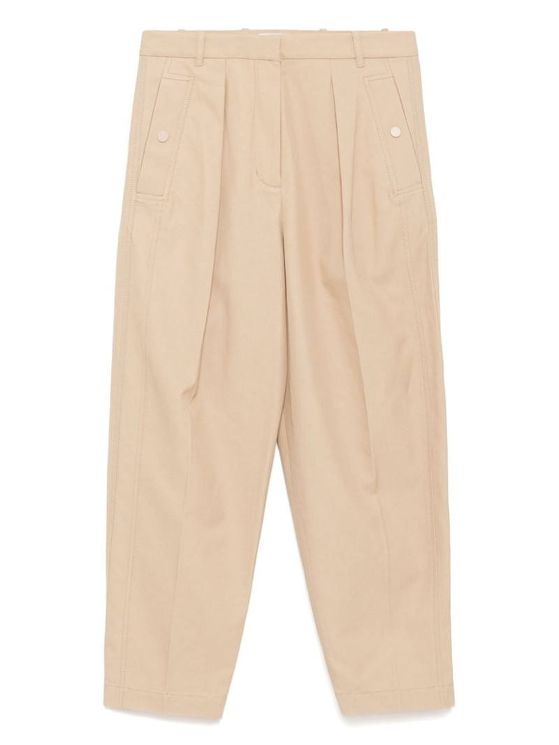 single-pleated tapered trousers 1