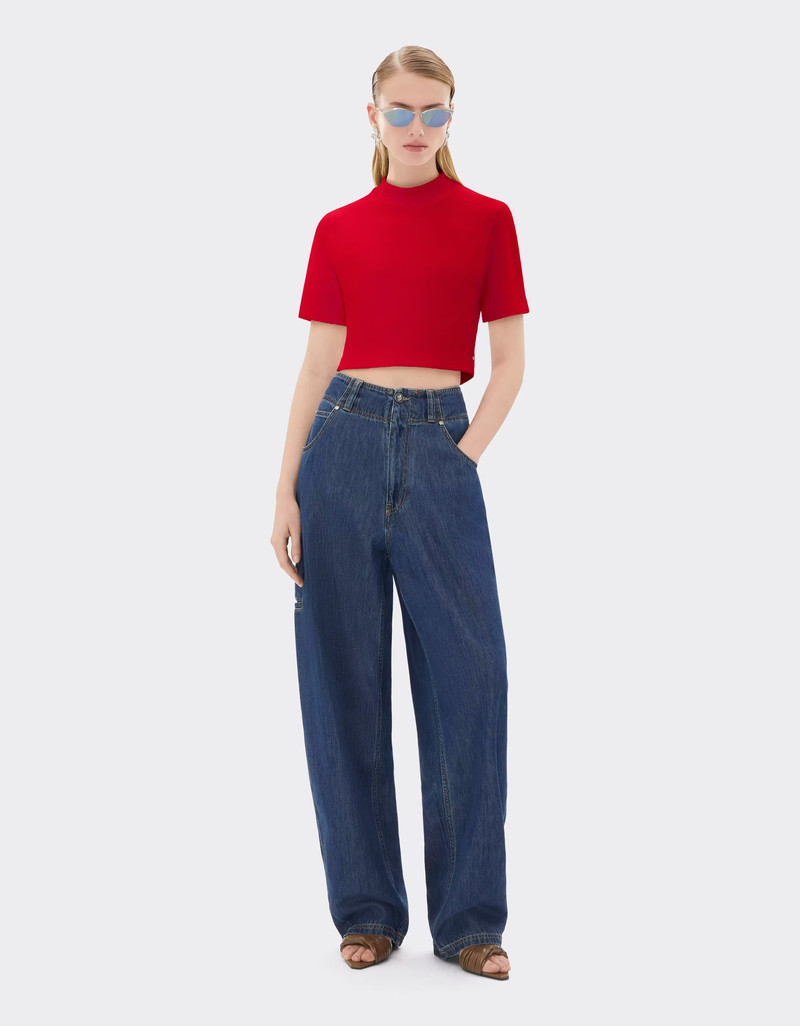 Ferrari Cotton-Blend Bouclé Top outlook