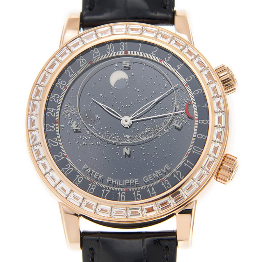 Patek Philippe Grand Complications Diamond Black Dial Men's Watch 6104R-001 - 2
