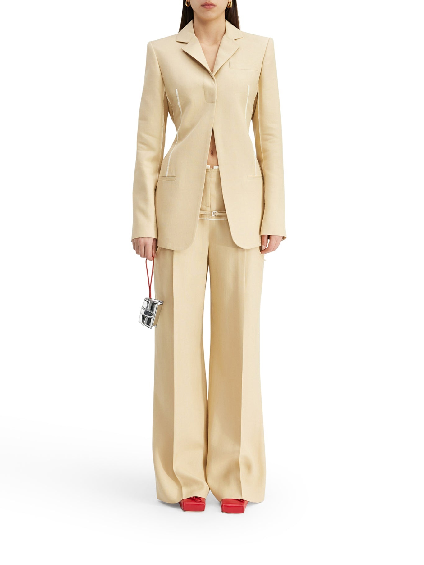 【関税&送料込】JACQUEMUS Coats Beige La Veste d'Homme linen blazer in beige - Jacquemus | Mytheresa