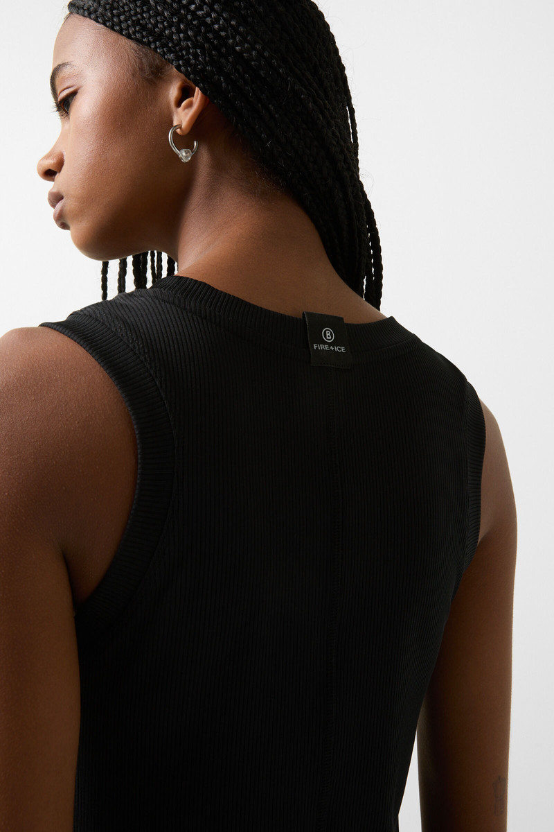 Rib knit dress Eleen in Black 5