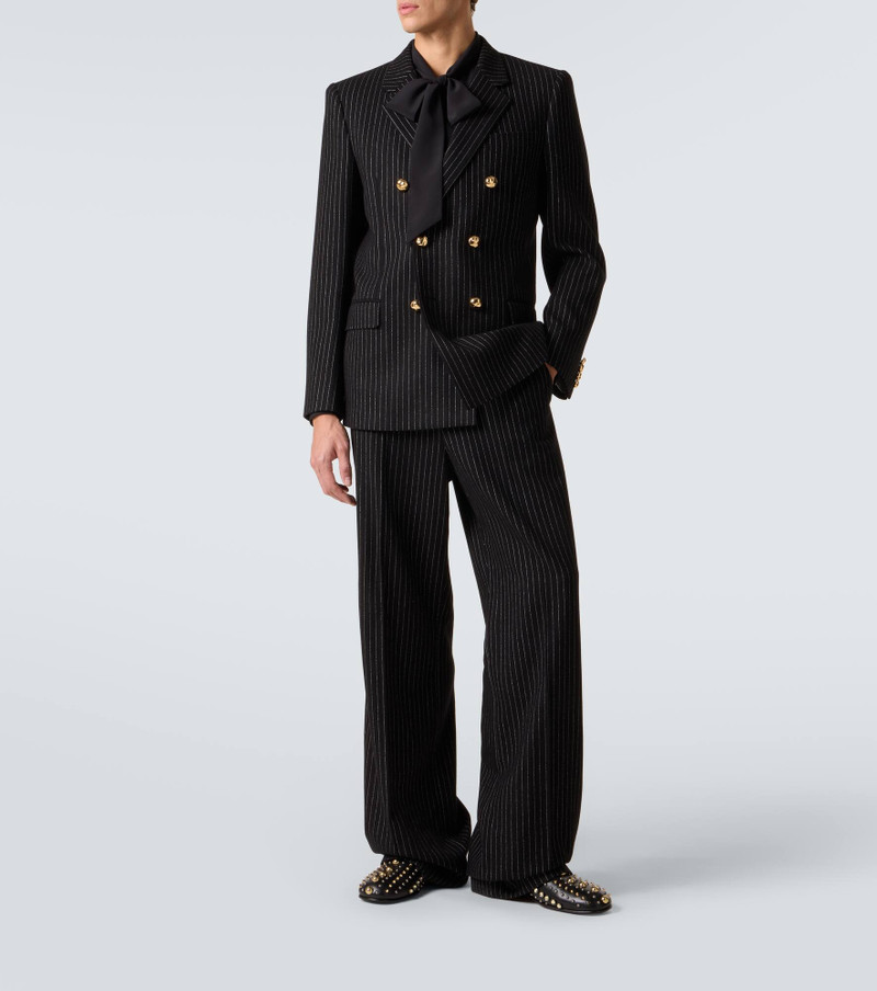 Valentino Mj Blues studded leather Derby shoes outlook