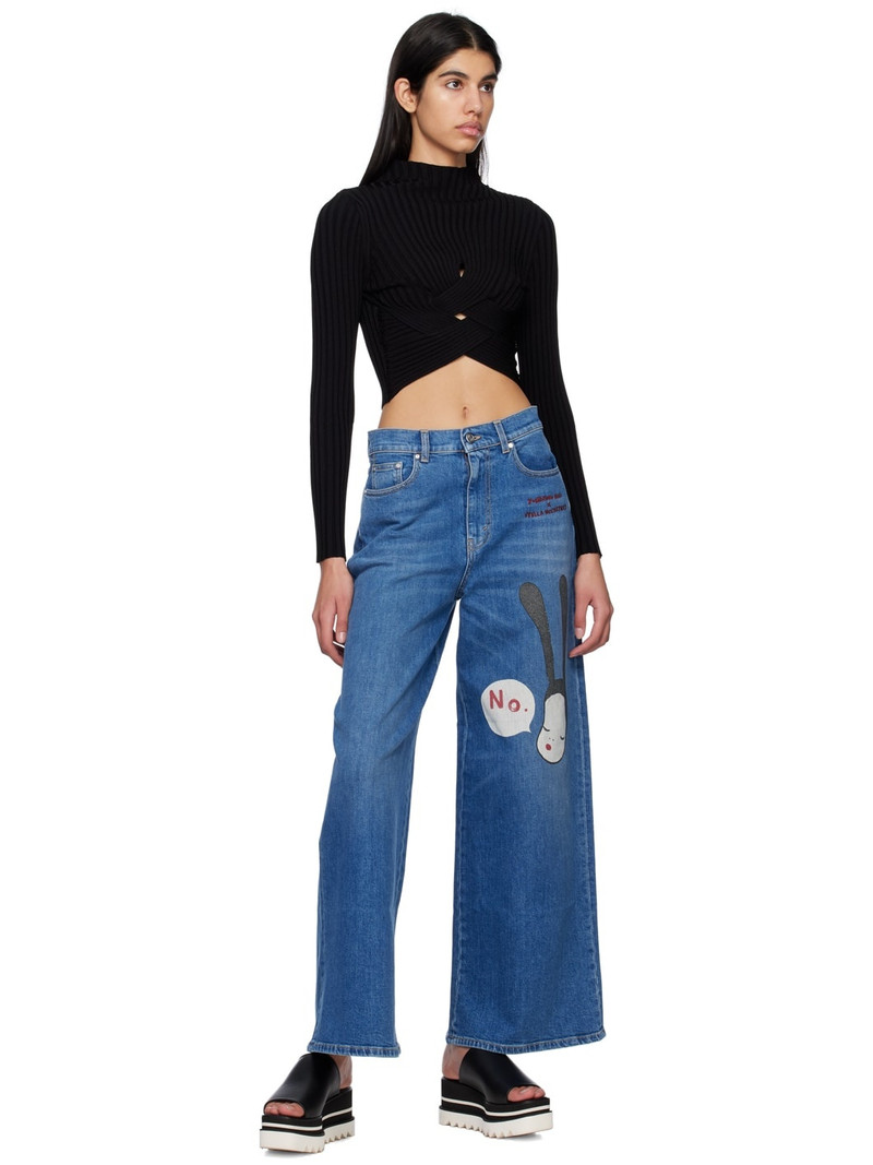 Stella McCartney Black Criss-Crossing Turtleneck outlook
