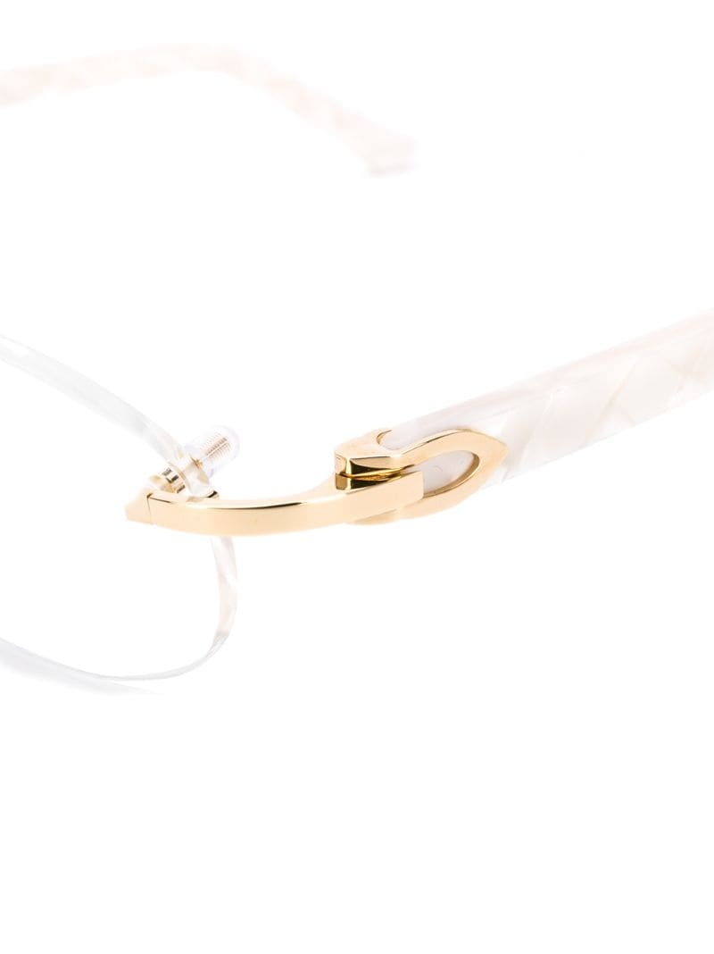 C Décor rimless oval-frame glasses - 3