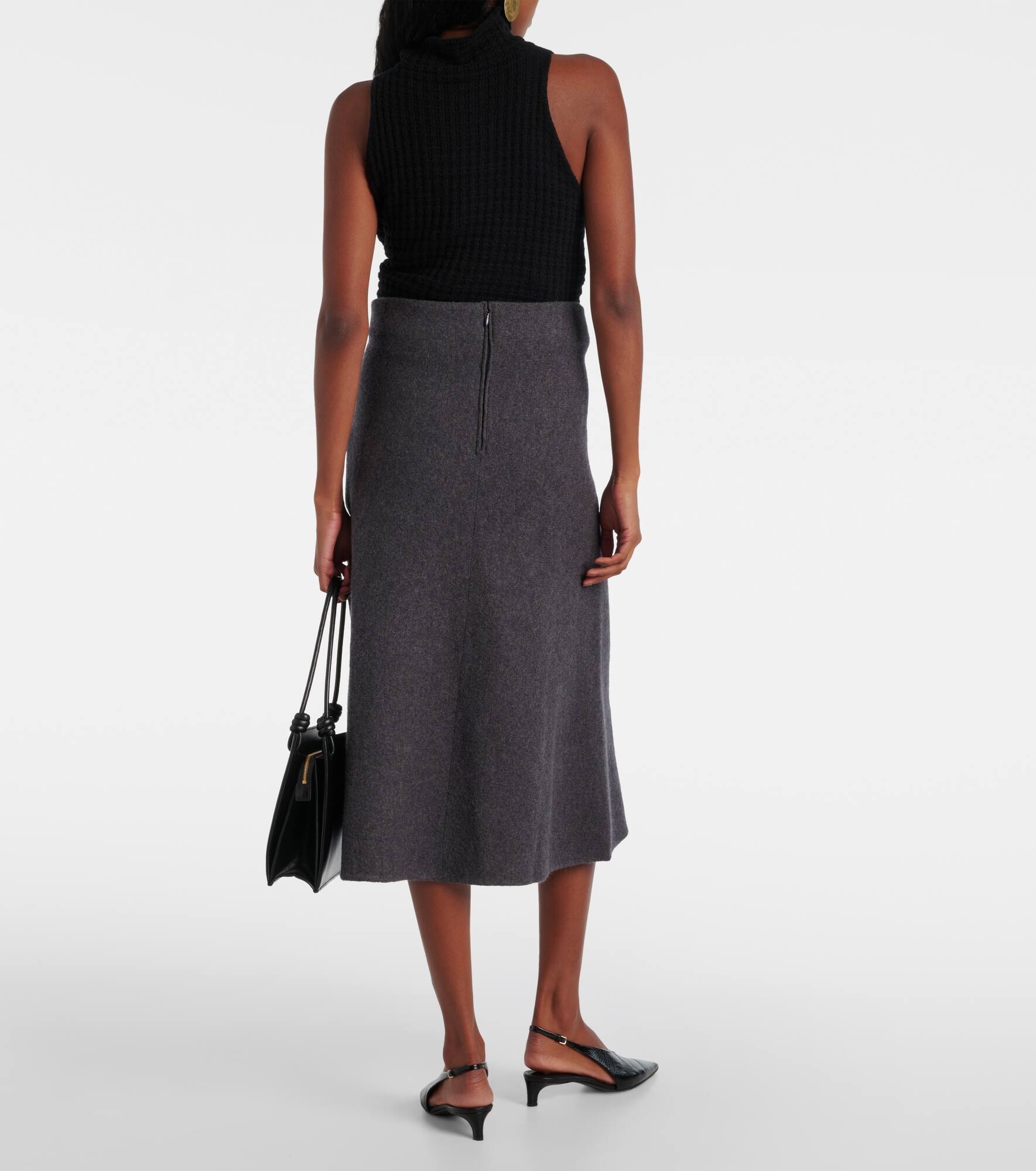 Wool midi skirt - 3