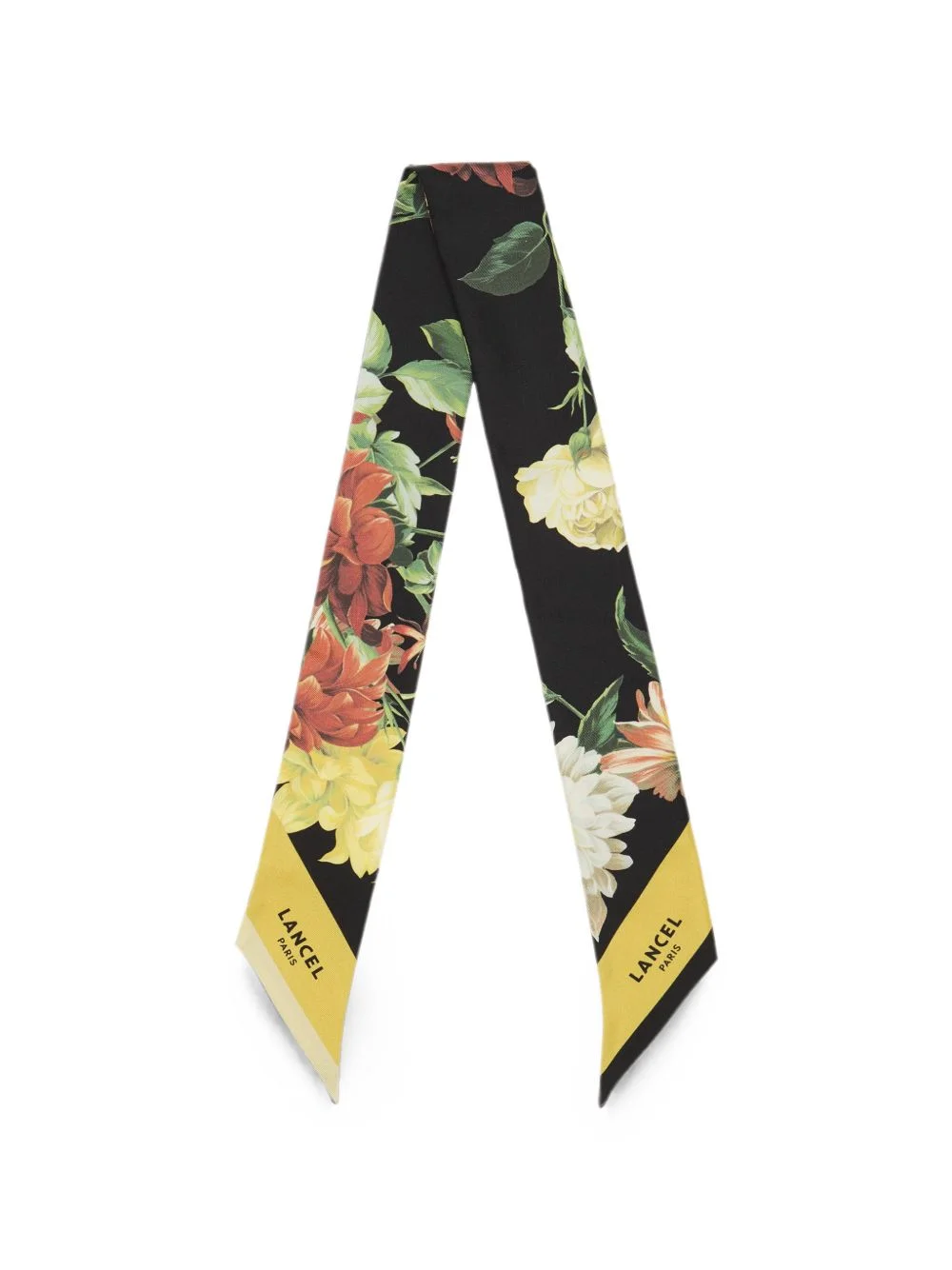 floral-print silk headband - 1