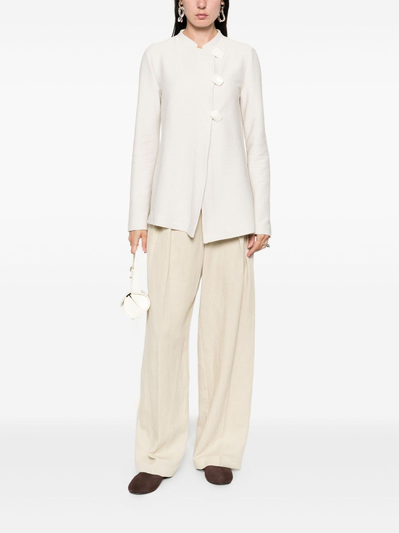 EMPORIO ARMANI asymmetric-fastening jacket outlook