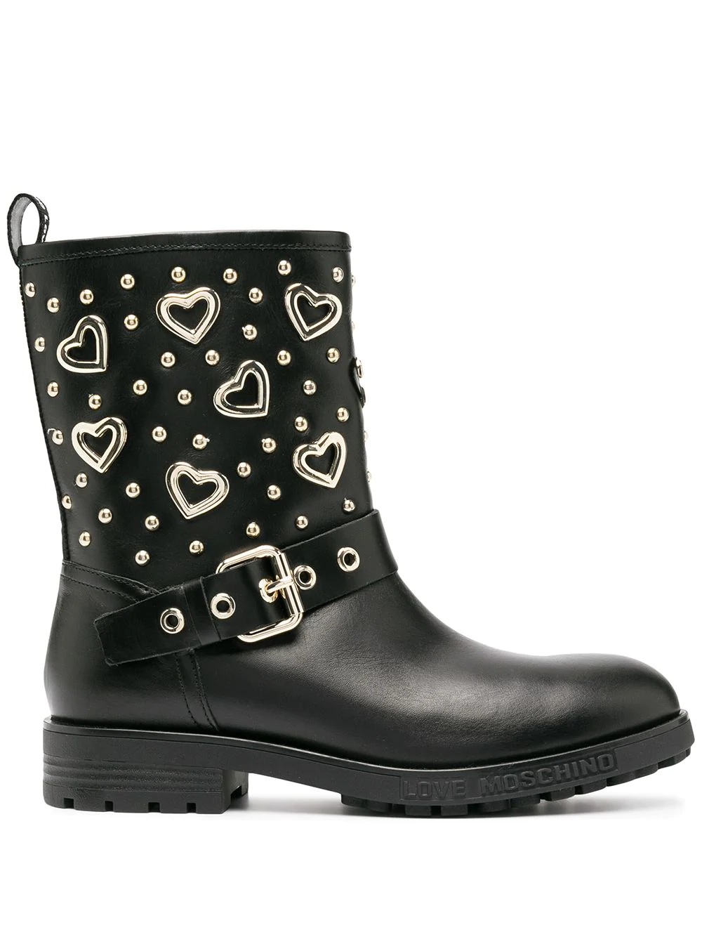 heart plaque ankle boots - 1