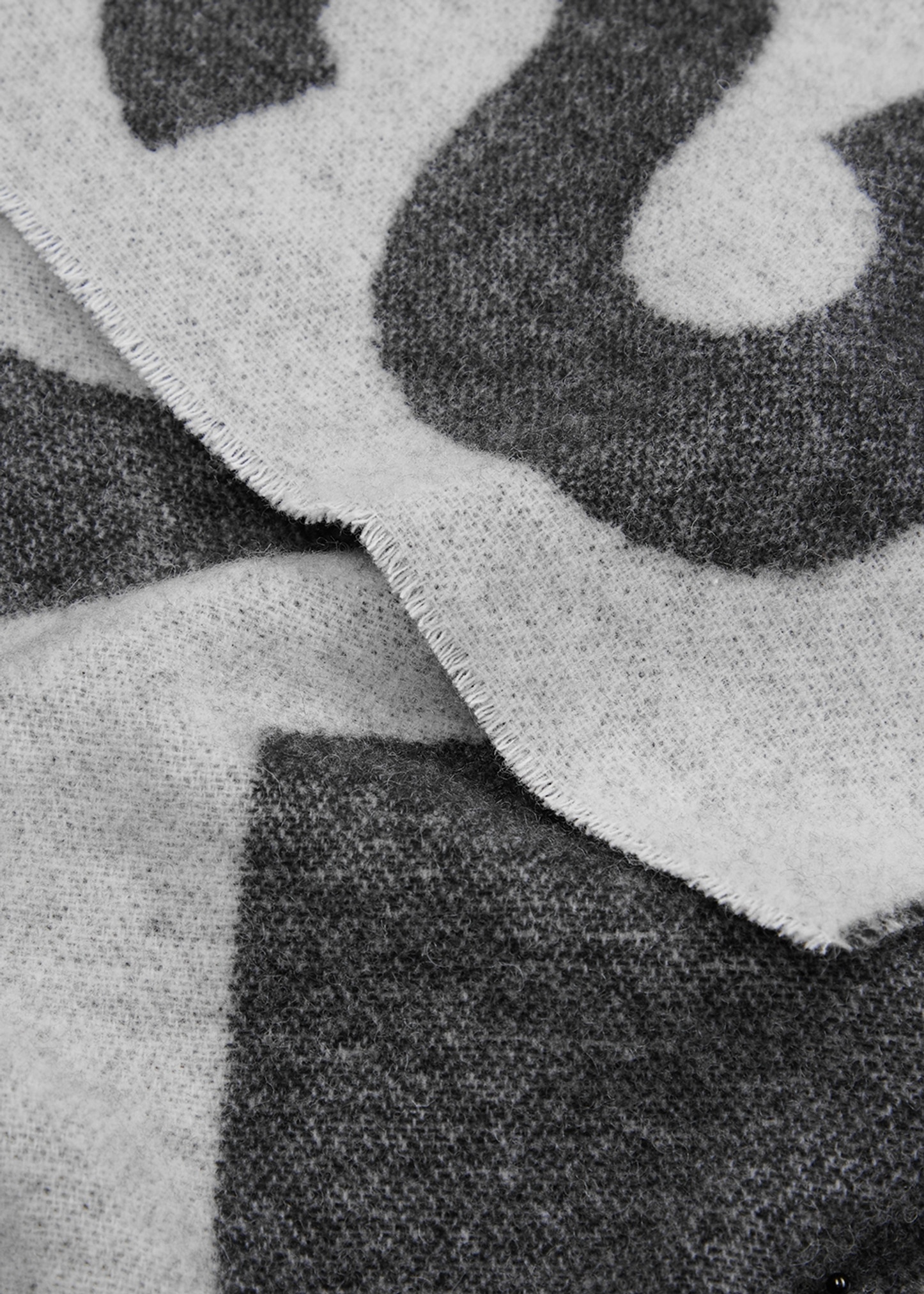 Toronto logo-intarsia wool-blend scarf - 3