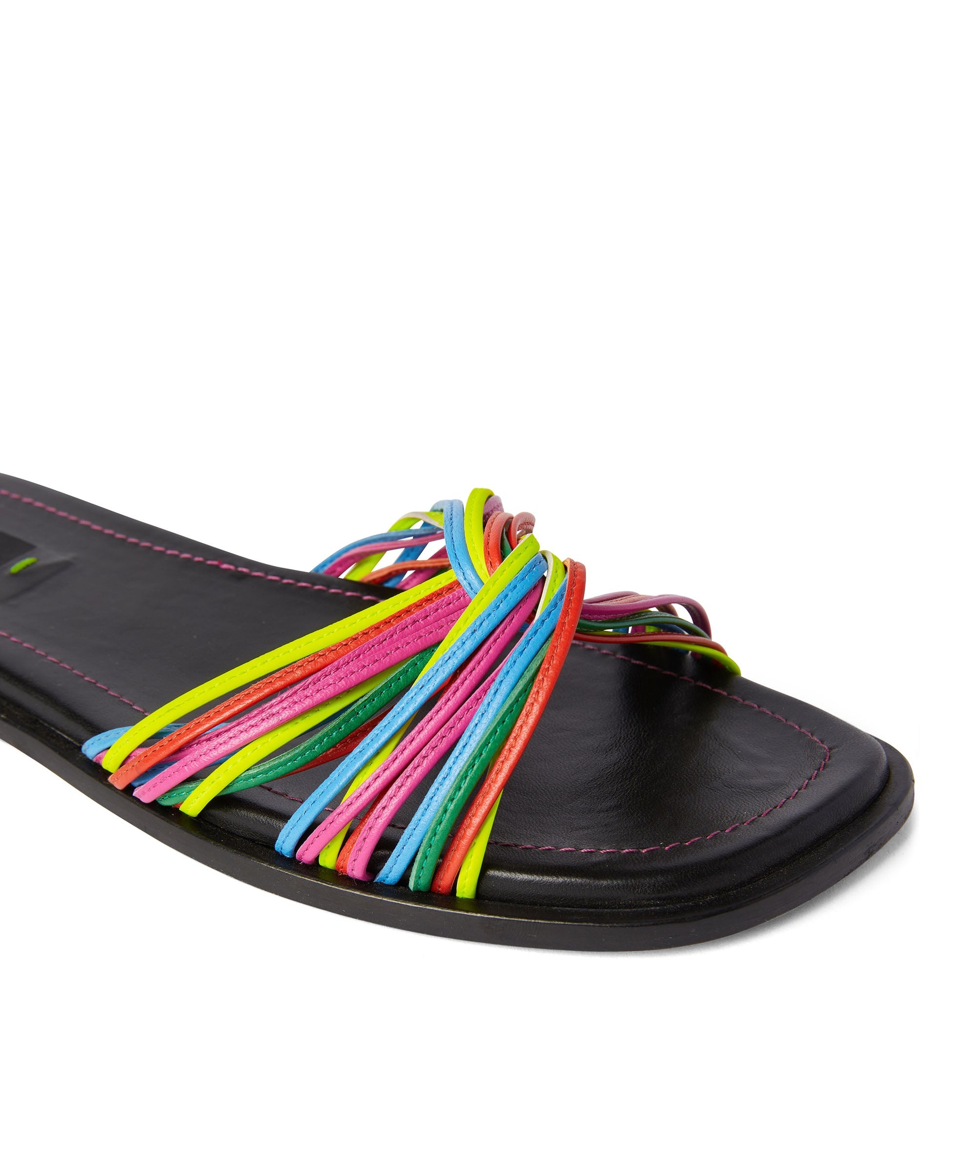 Kid slippers with multicolor woven band - 4