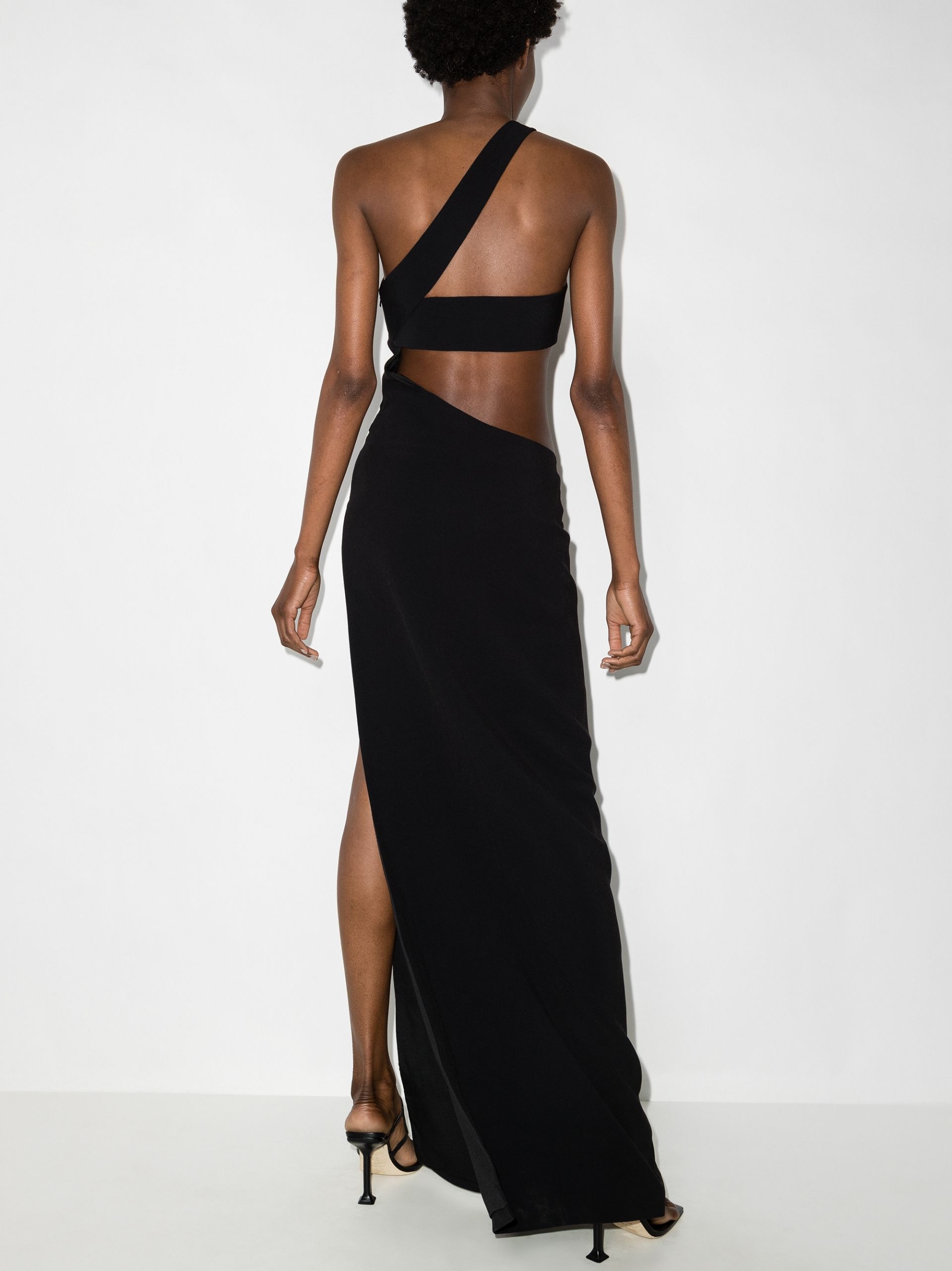 one shoulder cutout maxi dress - 3