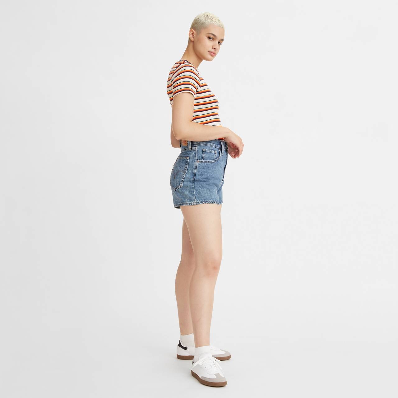 HIGH WAISTED MOM WOMEN'S SHORTS - 3