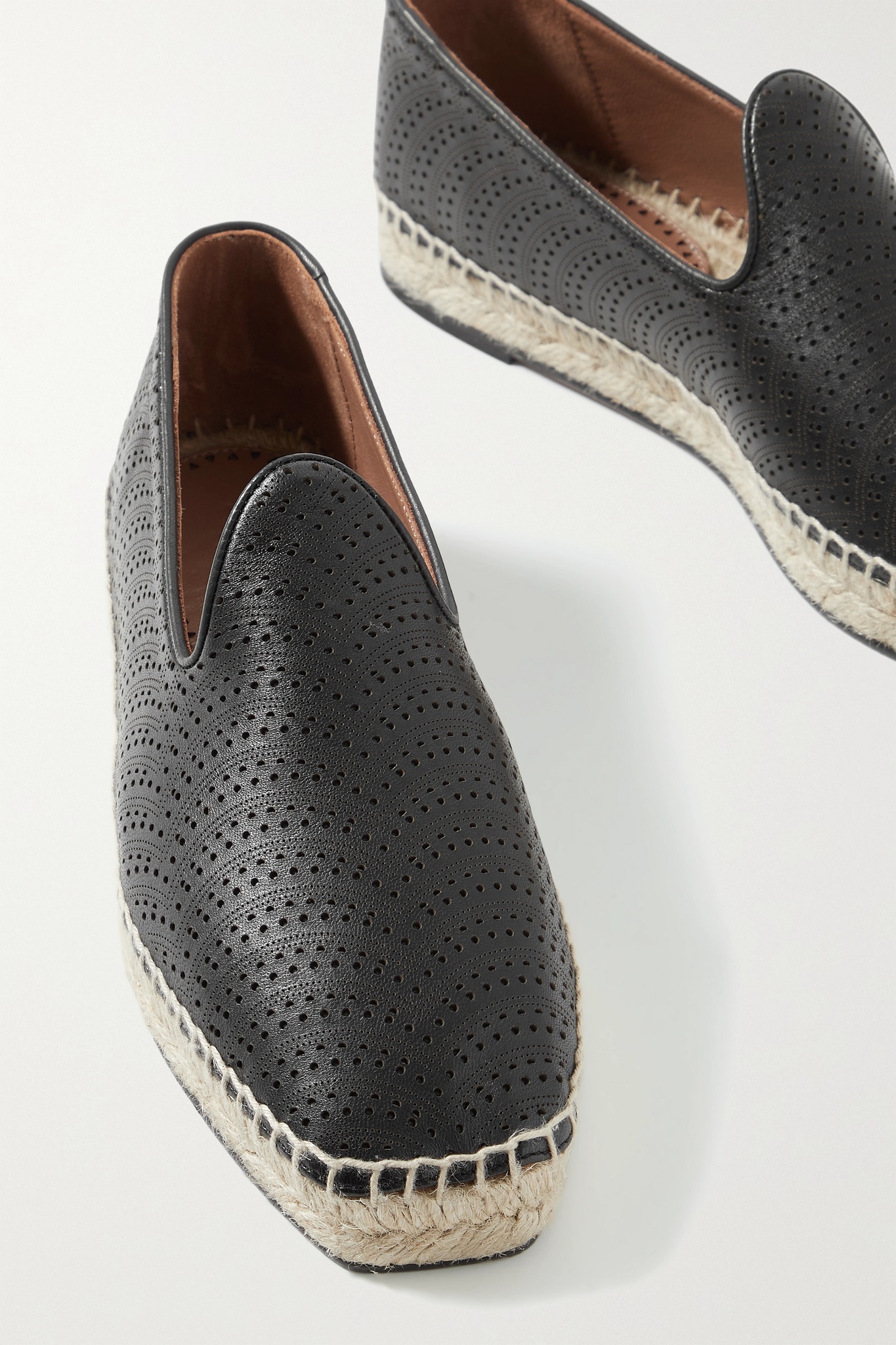 Laser-cut leather espadrilles - 4