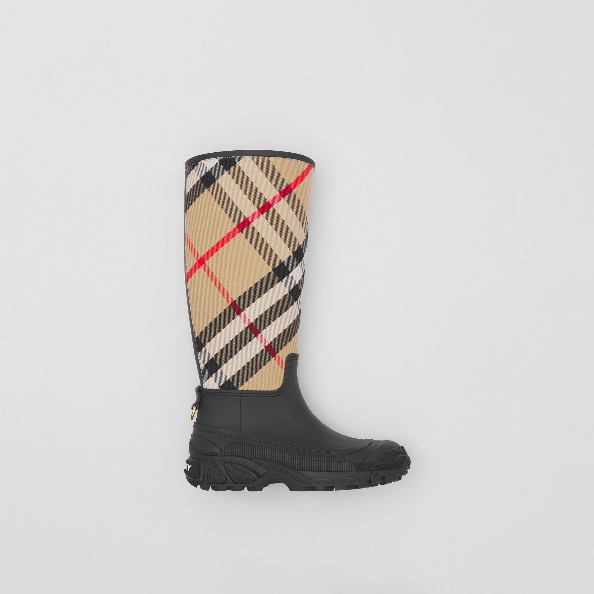 House Check Panel Rain Boots - 6