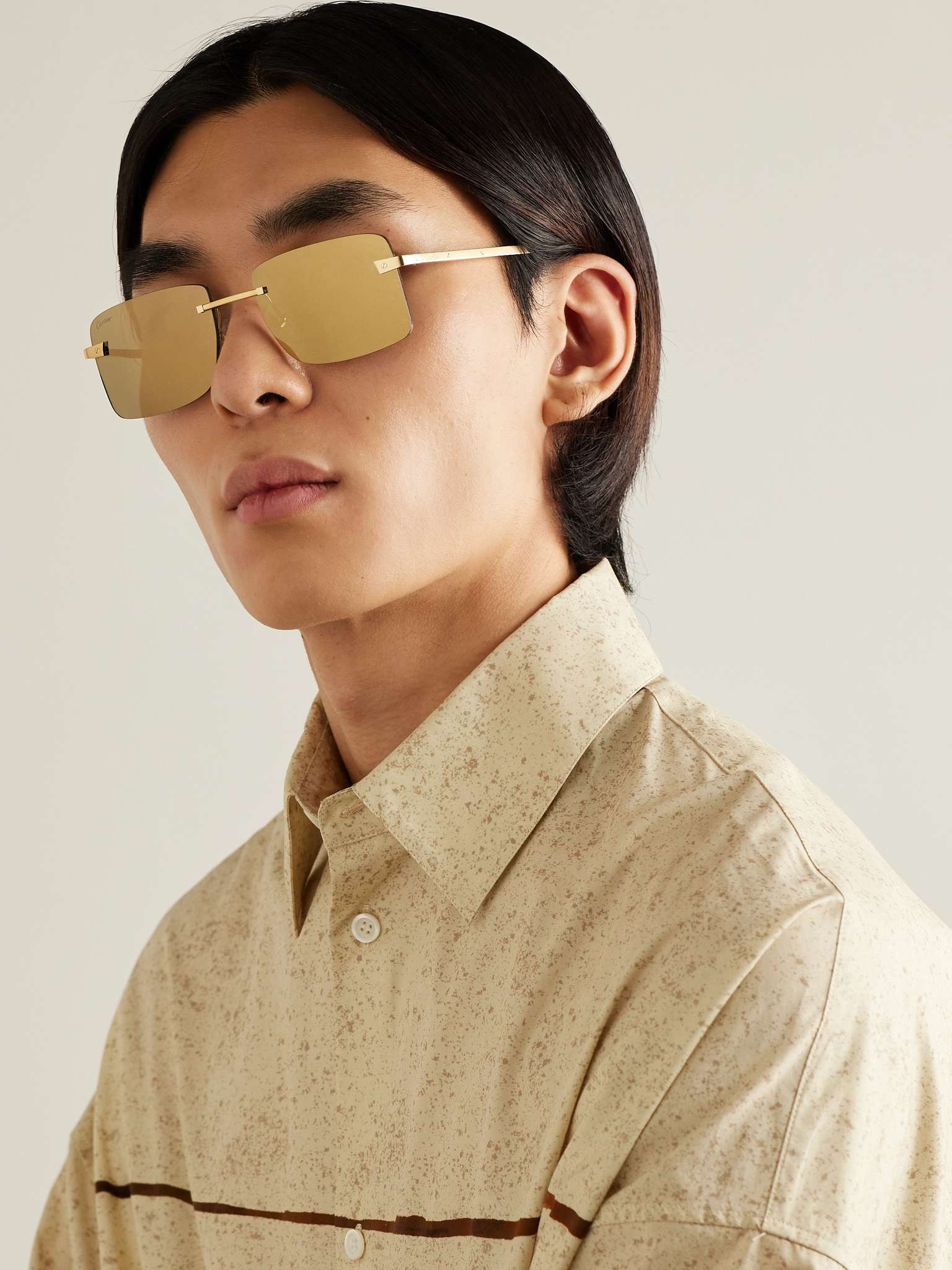 Santos Frameless Gold-Tone Sunglasses - 2