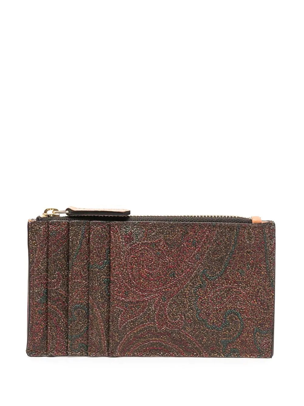paisley-print zip-up wallet - 2