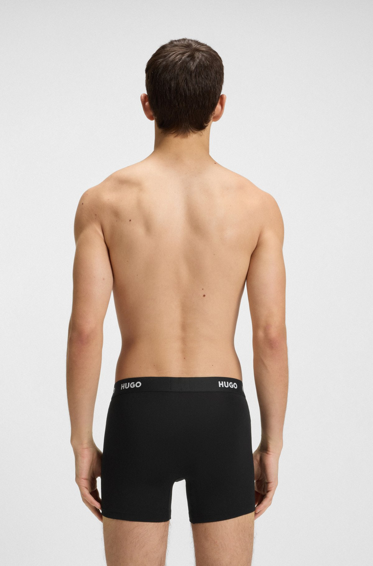 THREE-PACK OF LONGER-LENGTH STRETCH-COTTON BOXER BRIEFS - 3