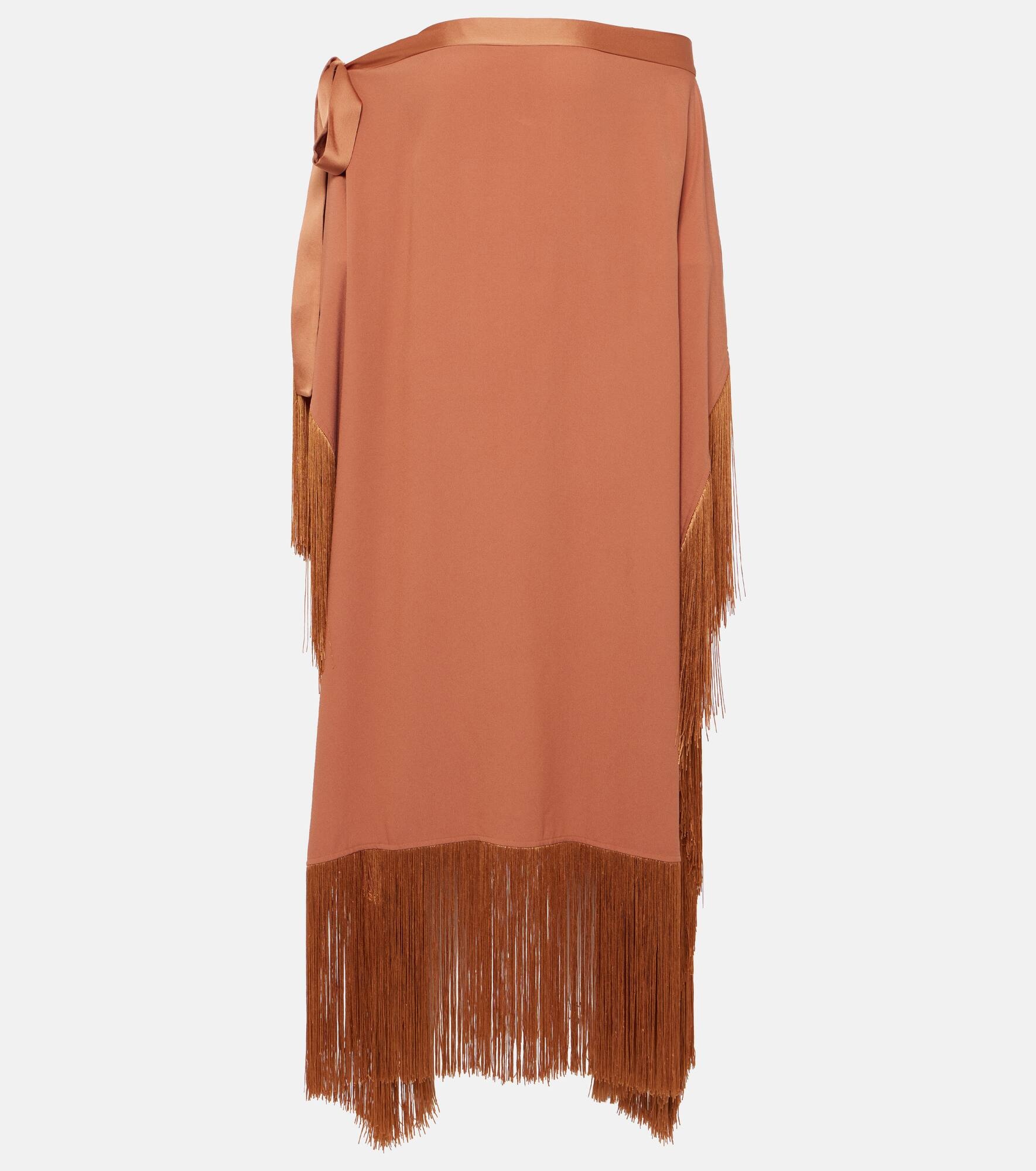 Aarons fringed crêpe cady kaftan - 1