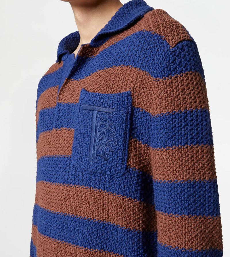 POLO SHIRT IN MAXI PIQUET - BLUE, BROWN 9