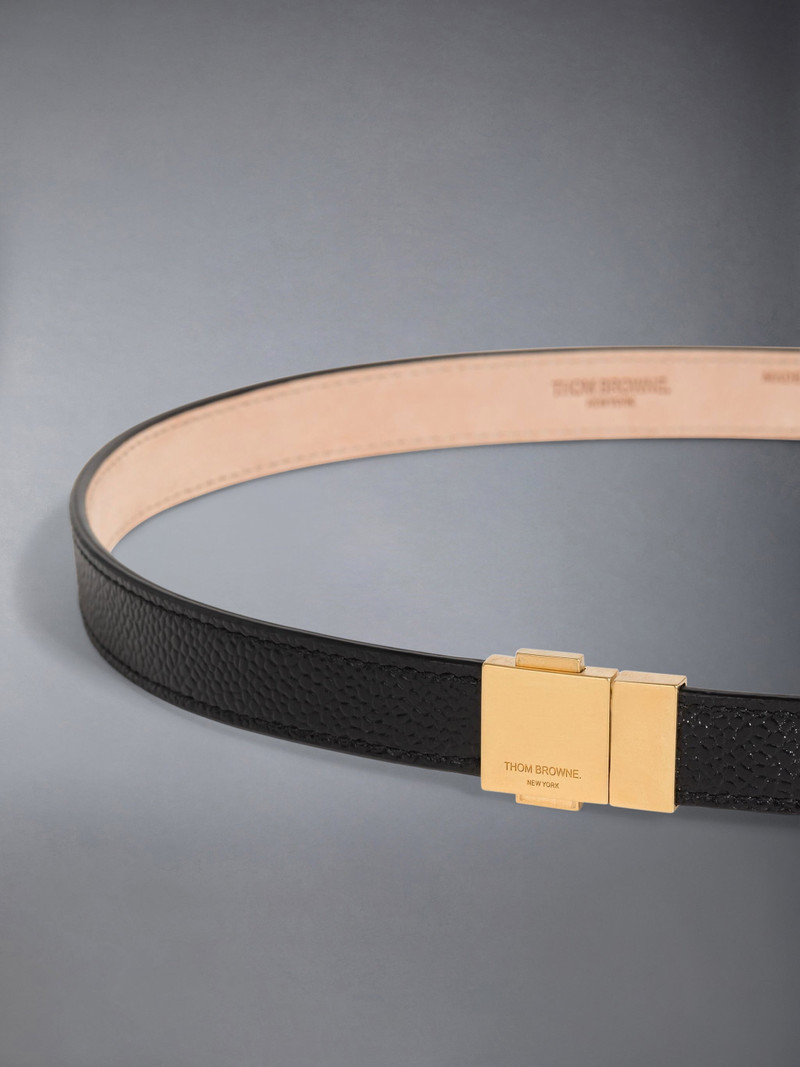 Thom Browne PEBBLE GRAIN LEATHER CLIP BUCKLE BELT outlook