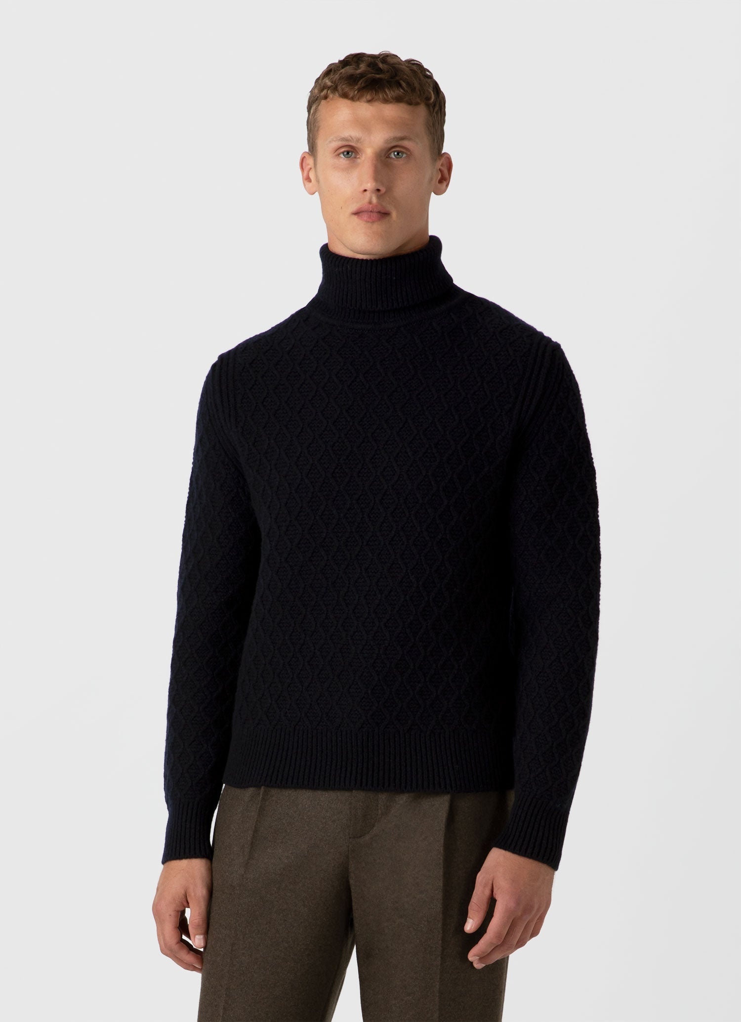 Sunspel x WM Brown Aran Roll Neck - 2