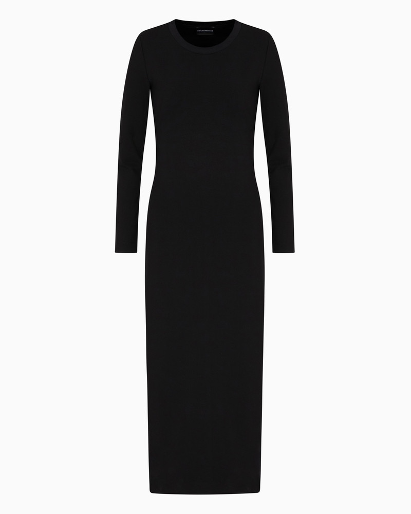 LONG DRESS IN VISCOSE CRÊPE WITH KEYHOLE OPENING AT THE BACK 1