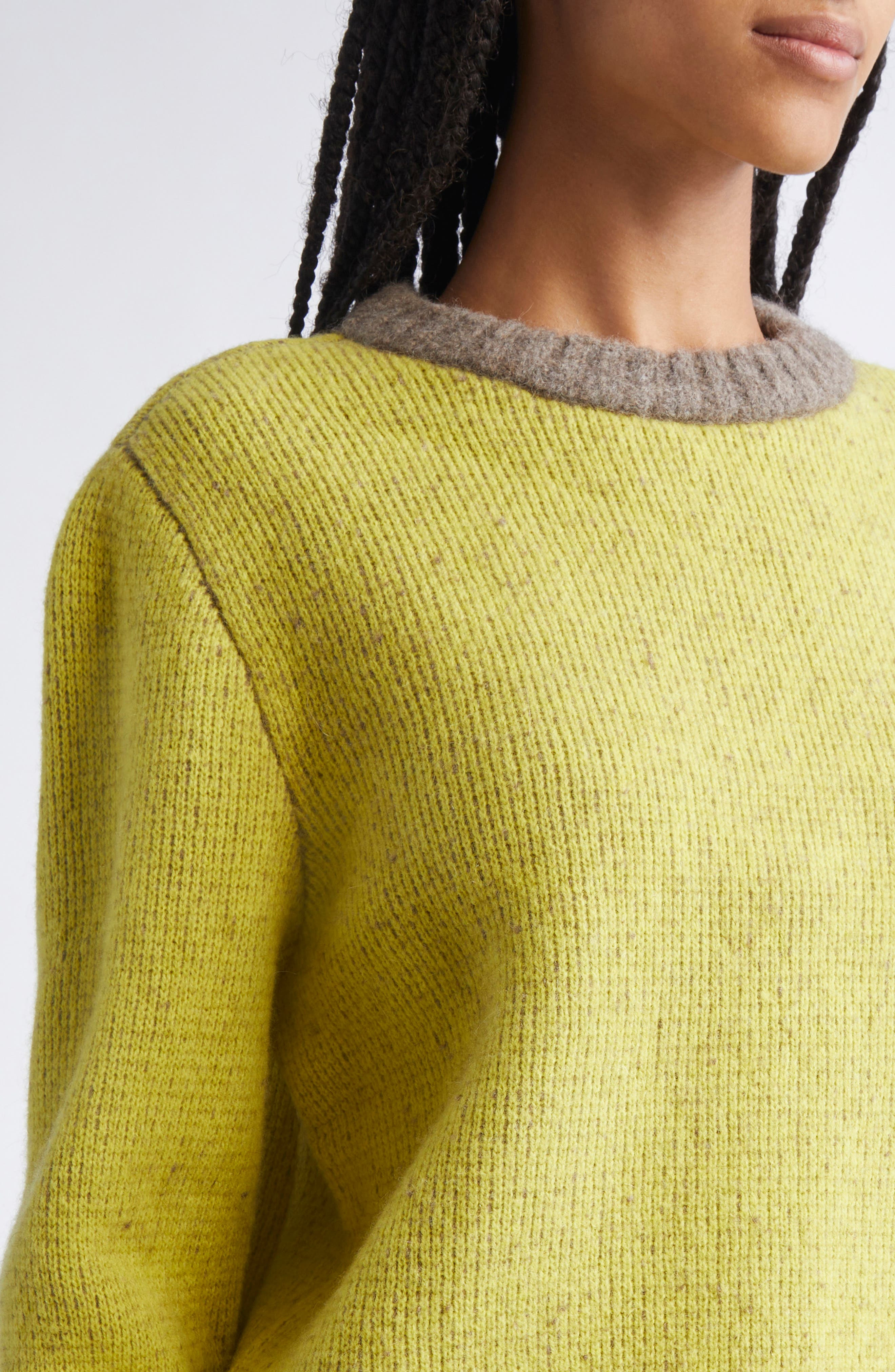 Eckhaus Latta Gender Inclusive Colorblock Merino Wool Blend Sweater in Finch at Nordstrom - 5