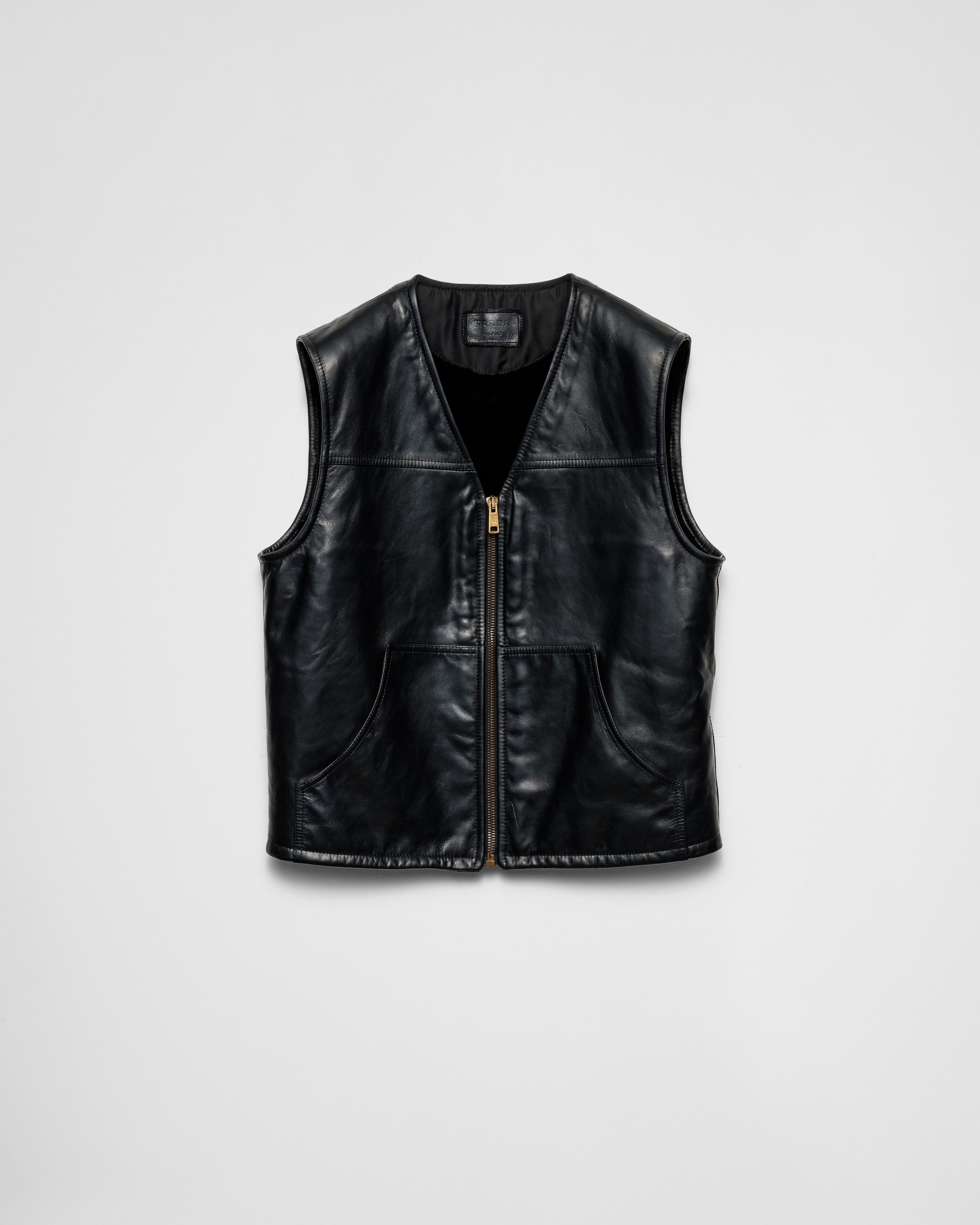 Prada Leather and shearling vest | REVERSIBLE