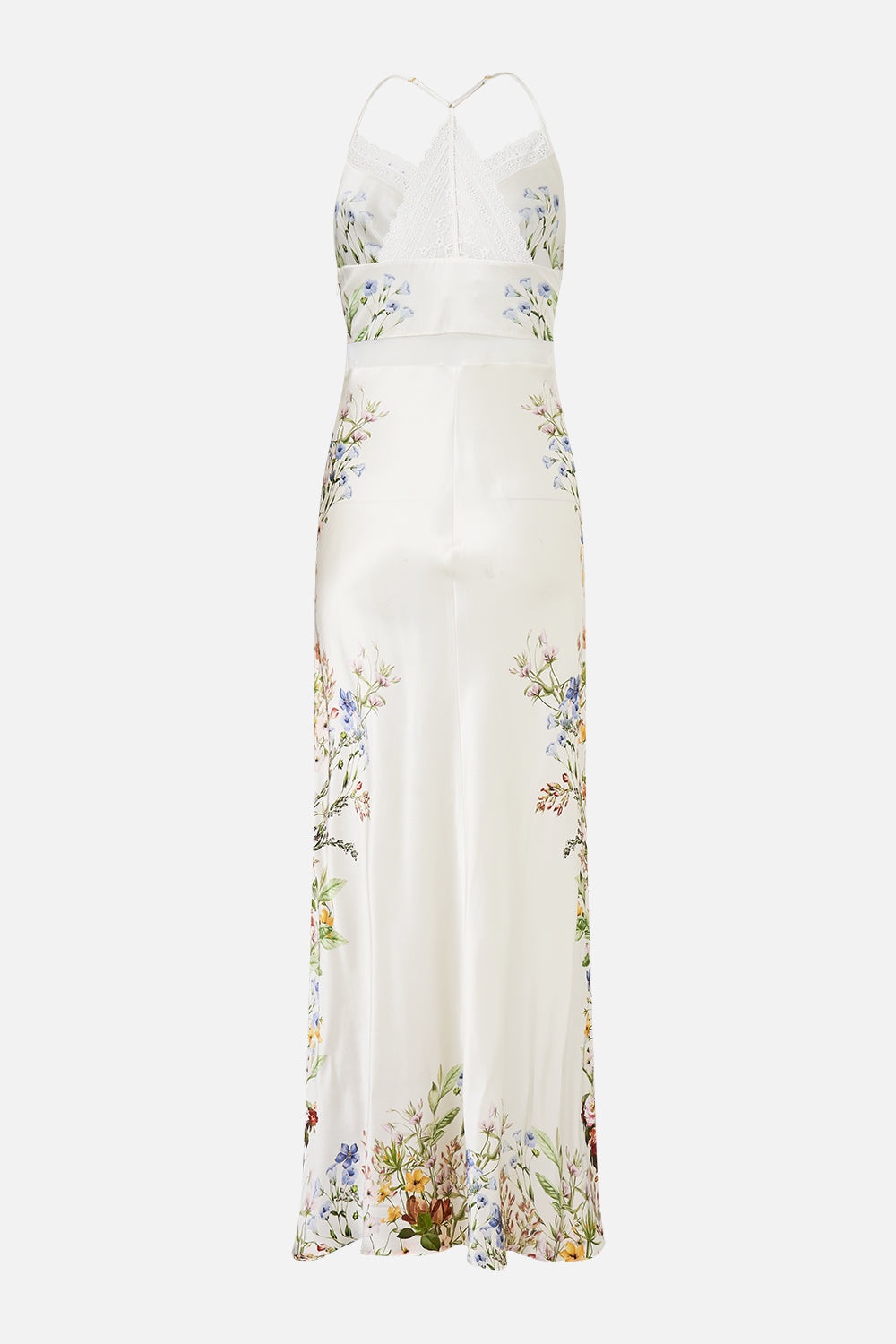 LACE SPLICE BIAS LONG DRESS - 8