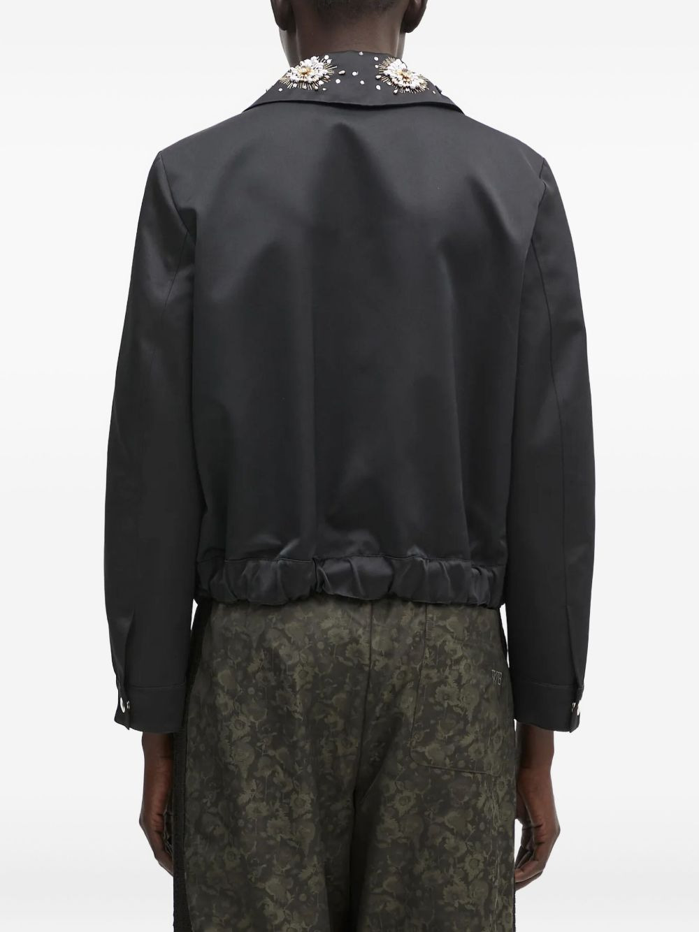 embellished-collar jacket - 3
