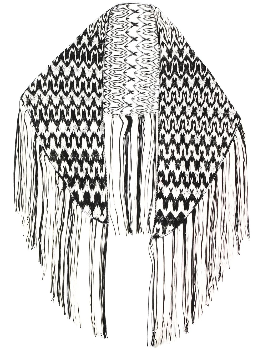 triangle fringe wrap scarf - 1