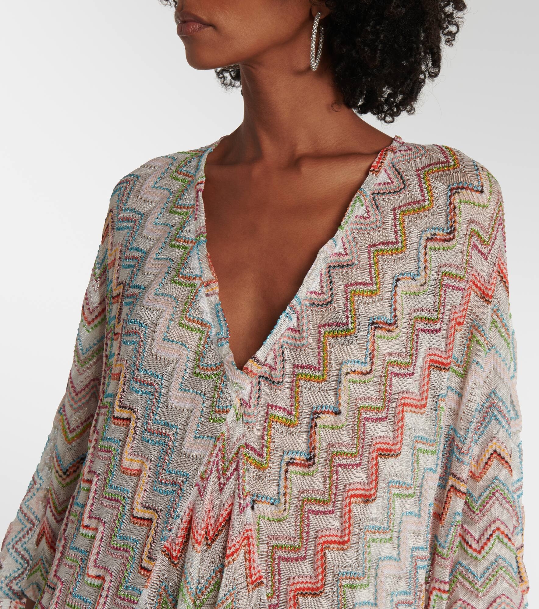 Zigzag lamé beach dress - 4