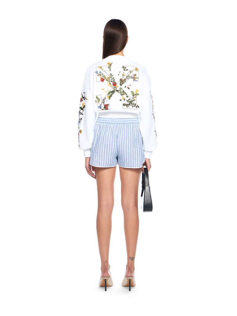 Arrow Flowers Crop Crew Logo Sweatshirt 4