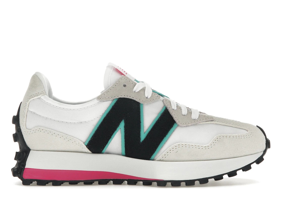 New Balance 327 White Grey Black Light Pink (Women's) - 1