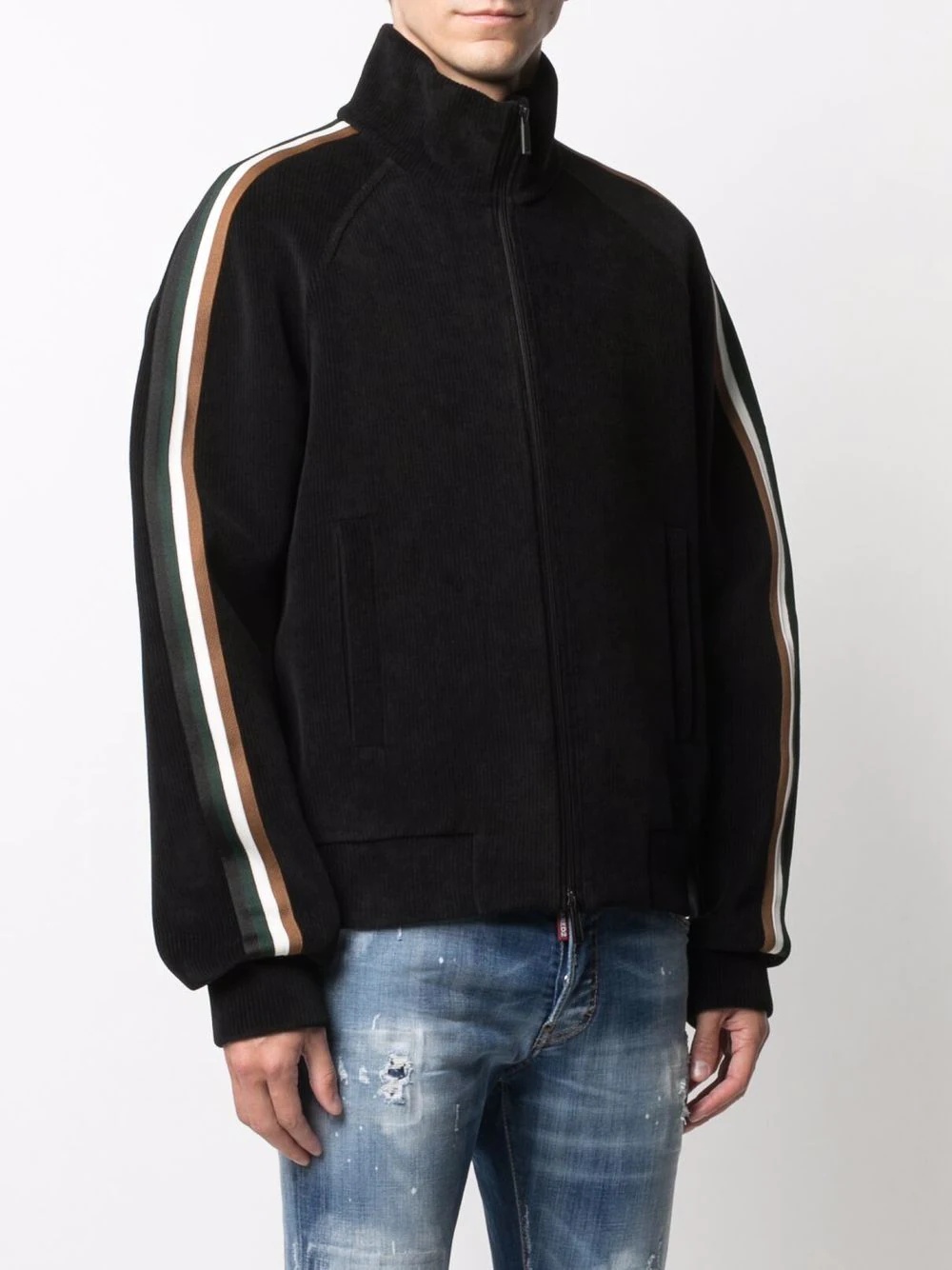 stripe-trim track jacket - 3