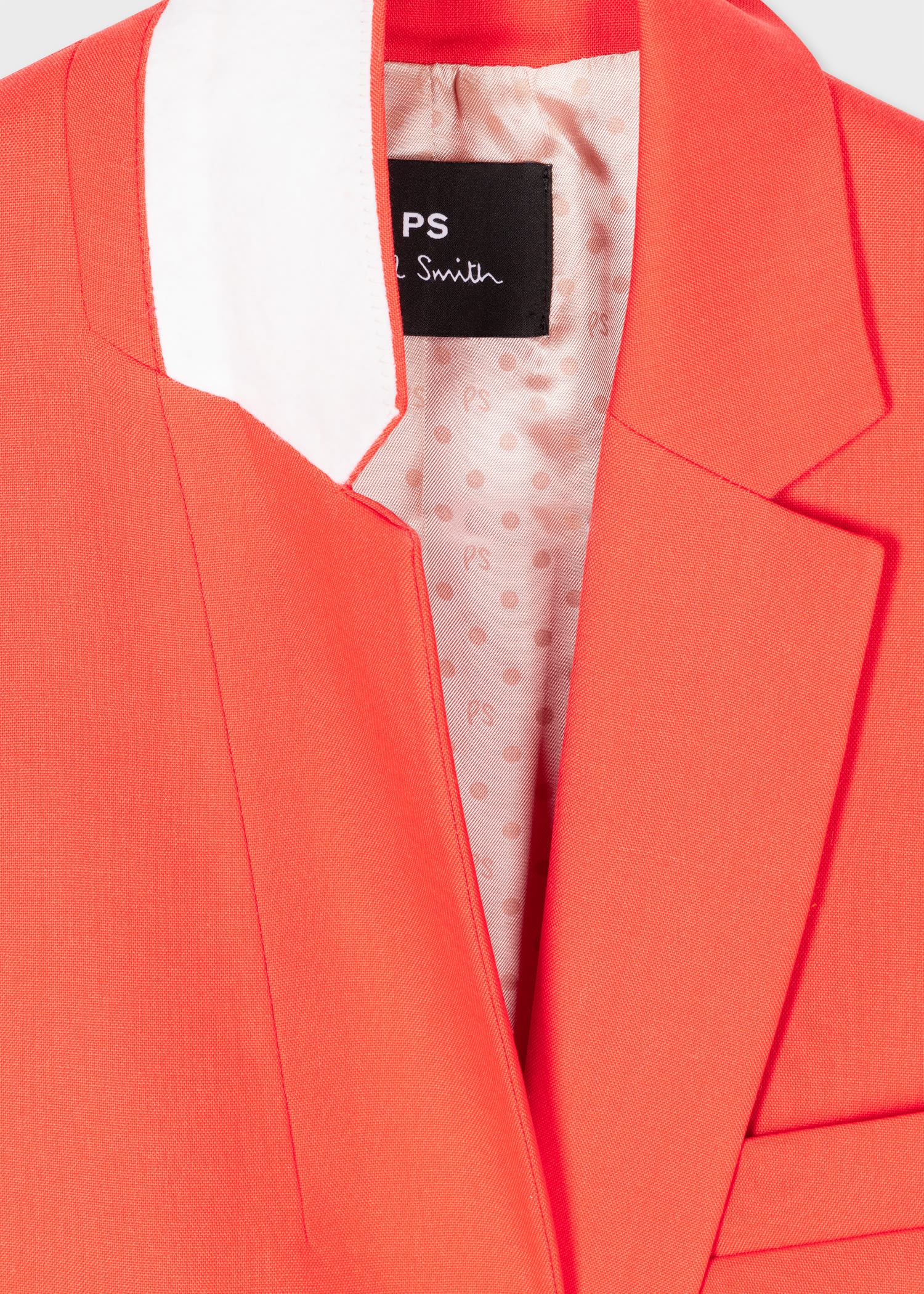 Orange Hopsack Wool Blazer - 3