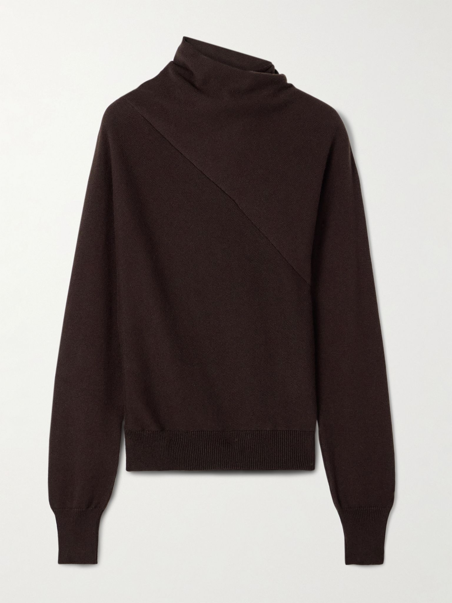 Cashmere and cotton-blend sweater Brown - 1