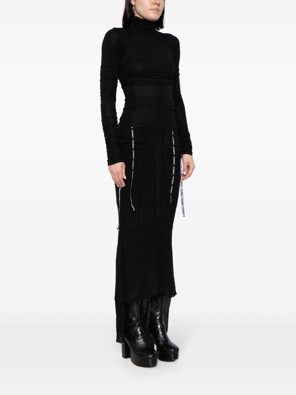 logo-strap roll-neck top - 3
