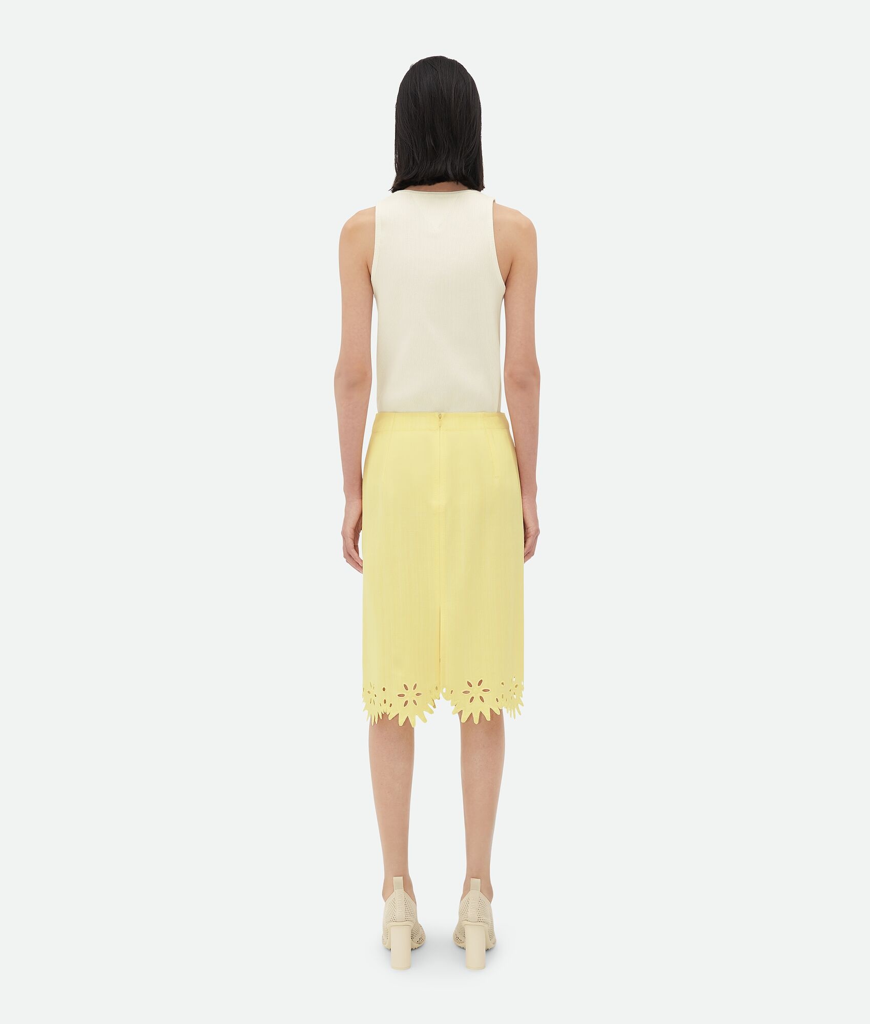 English Embroidery Viscose And Silk Skirt - 3