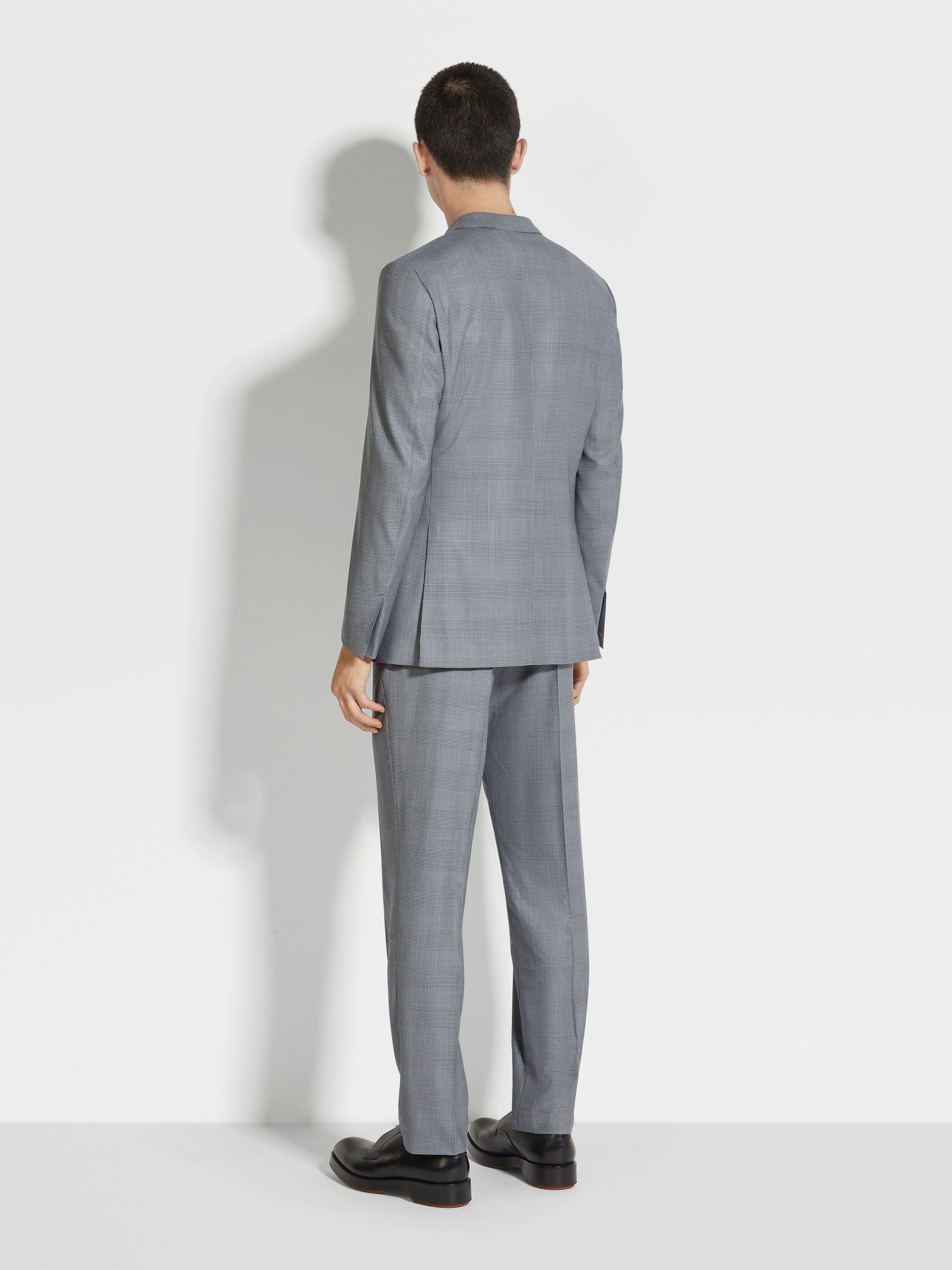 BLACK AND WHITE CENTOVENTIMILA WOOL SUIT - 4