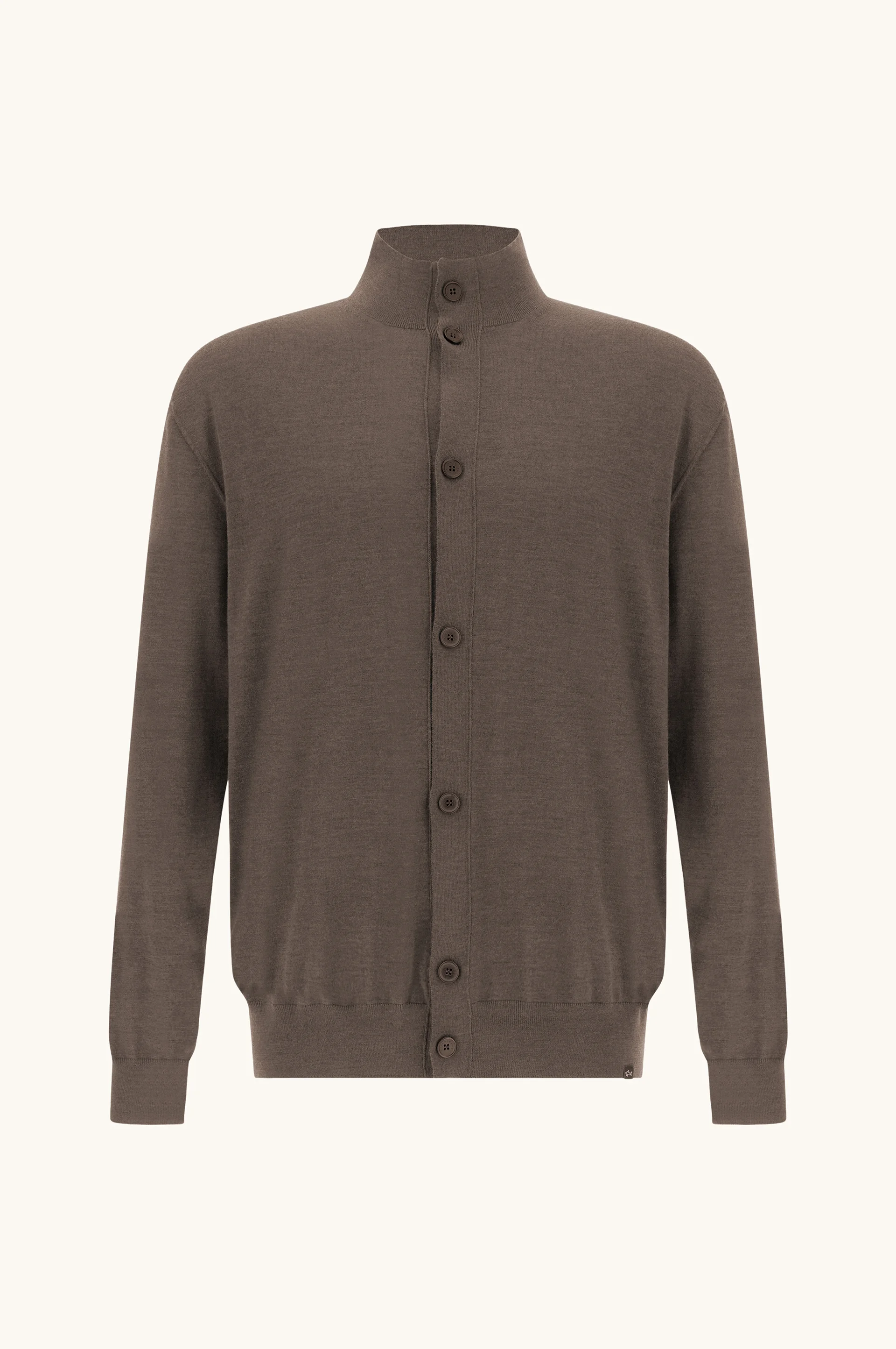 CARDIGAN IN 140'S SUPERFINE MERINO WOOL - 1